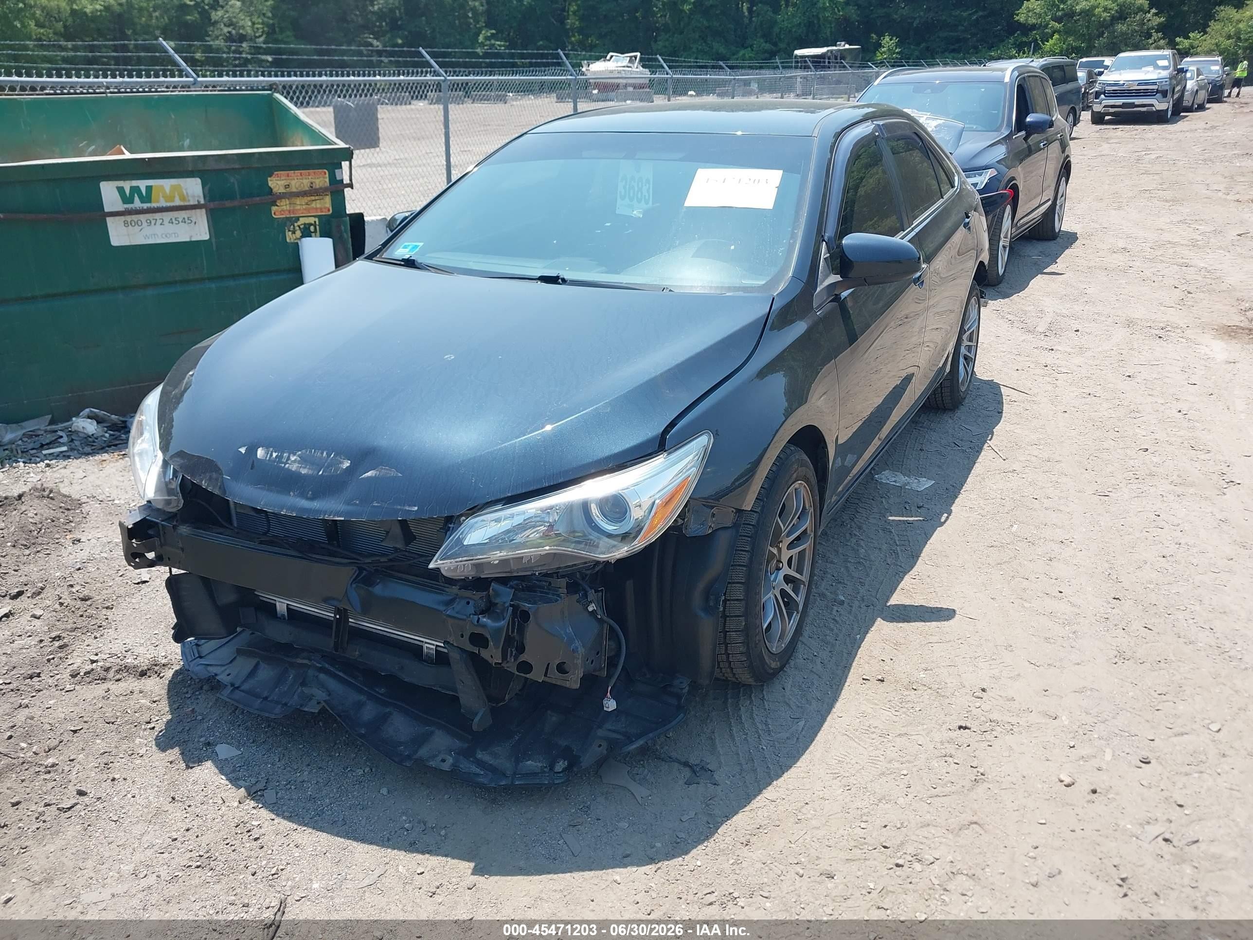 2015 Toyota Camry Se Black vin: 4T1BF1FK1FU100336