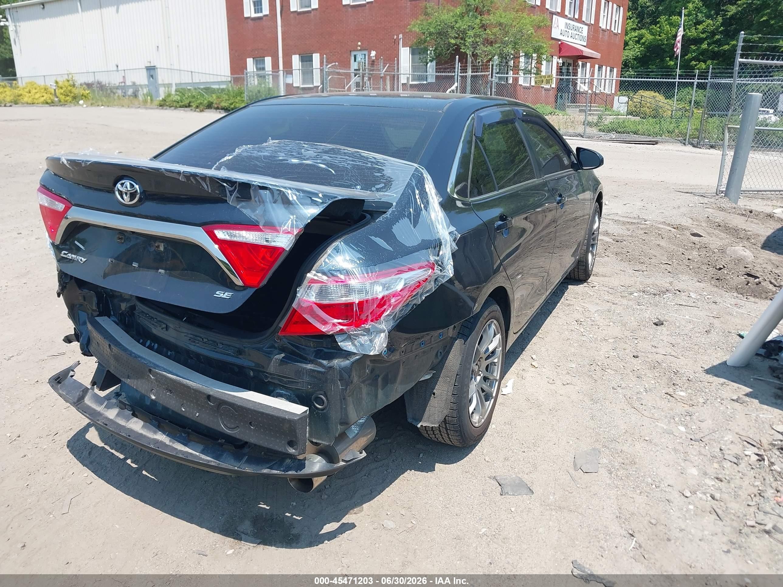 2015 Toyota Camry Se Black vin: 4T1BF1FK1FU100336