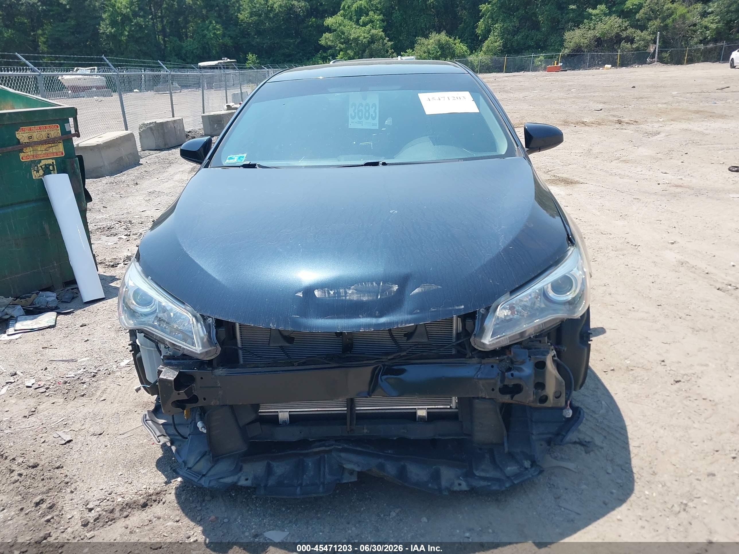 2015 Toyota Camry Se Black vin: 4T1BF1FK1FU100336