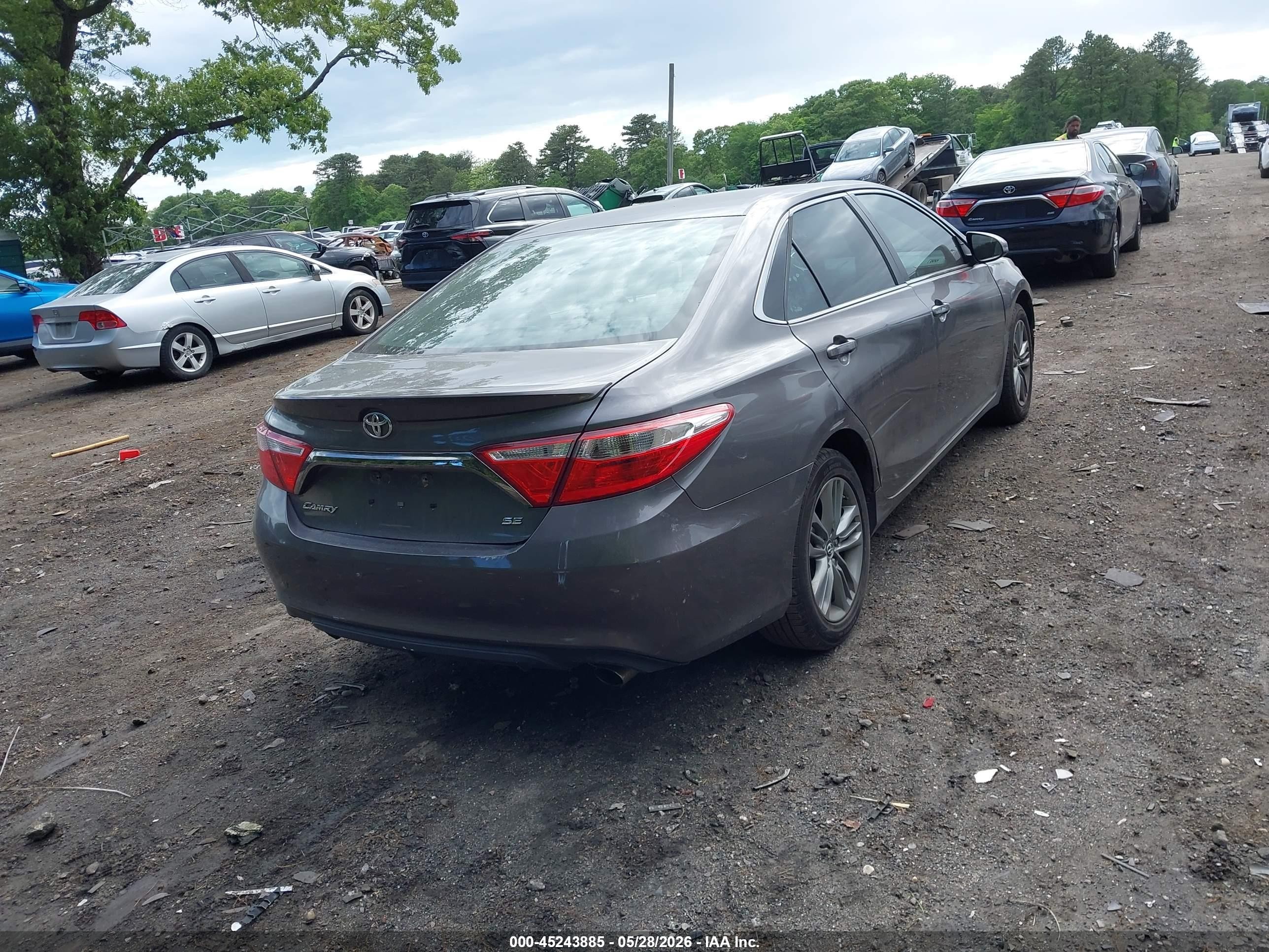 2015 Toyota Camry Se Серый vin: 4T1BF1FK1FU103298