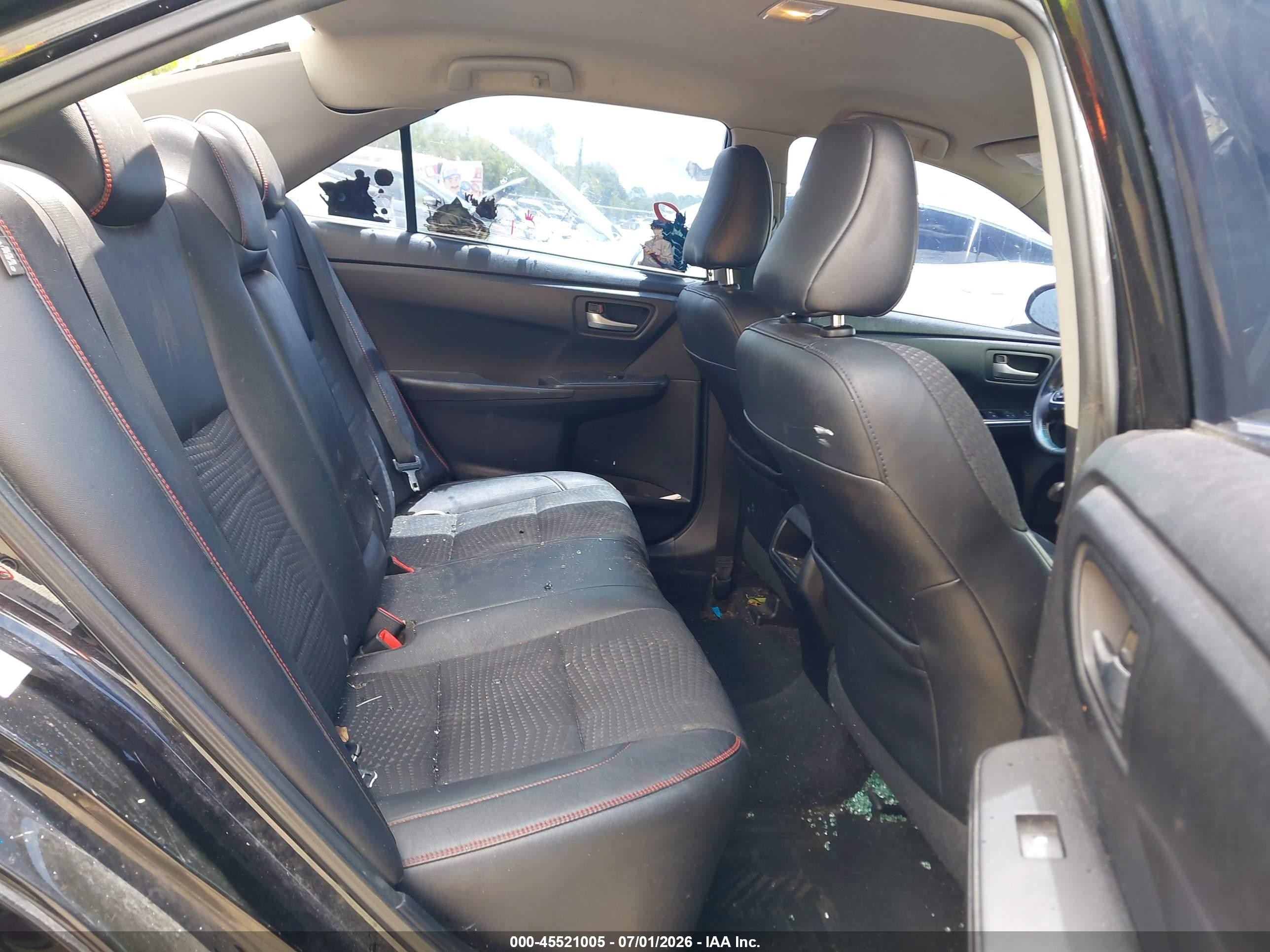 2015 Toyota Camry Se Black vin: 4T1BF1FK1FU475238