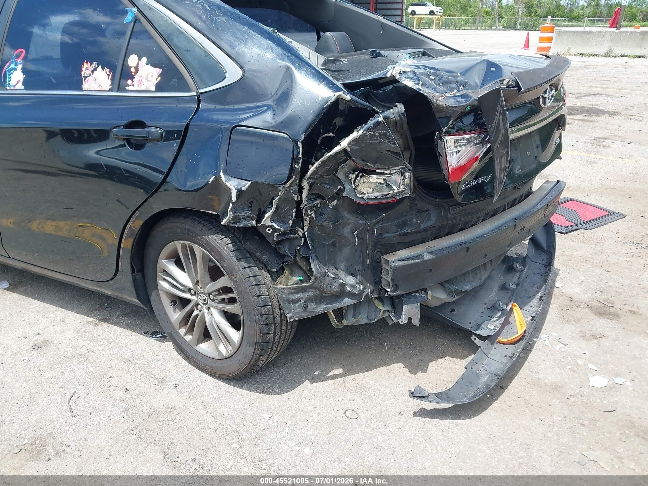 2015 Toyota Camry Se Black vin: 4T1BF1FK1FU475238