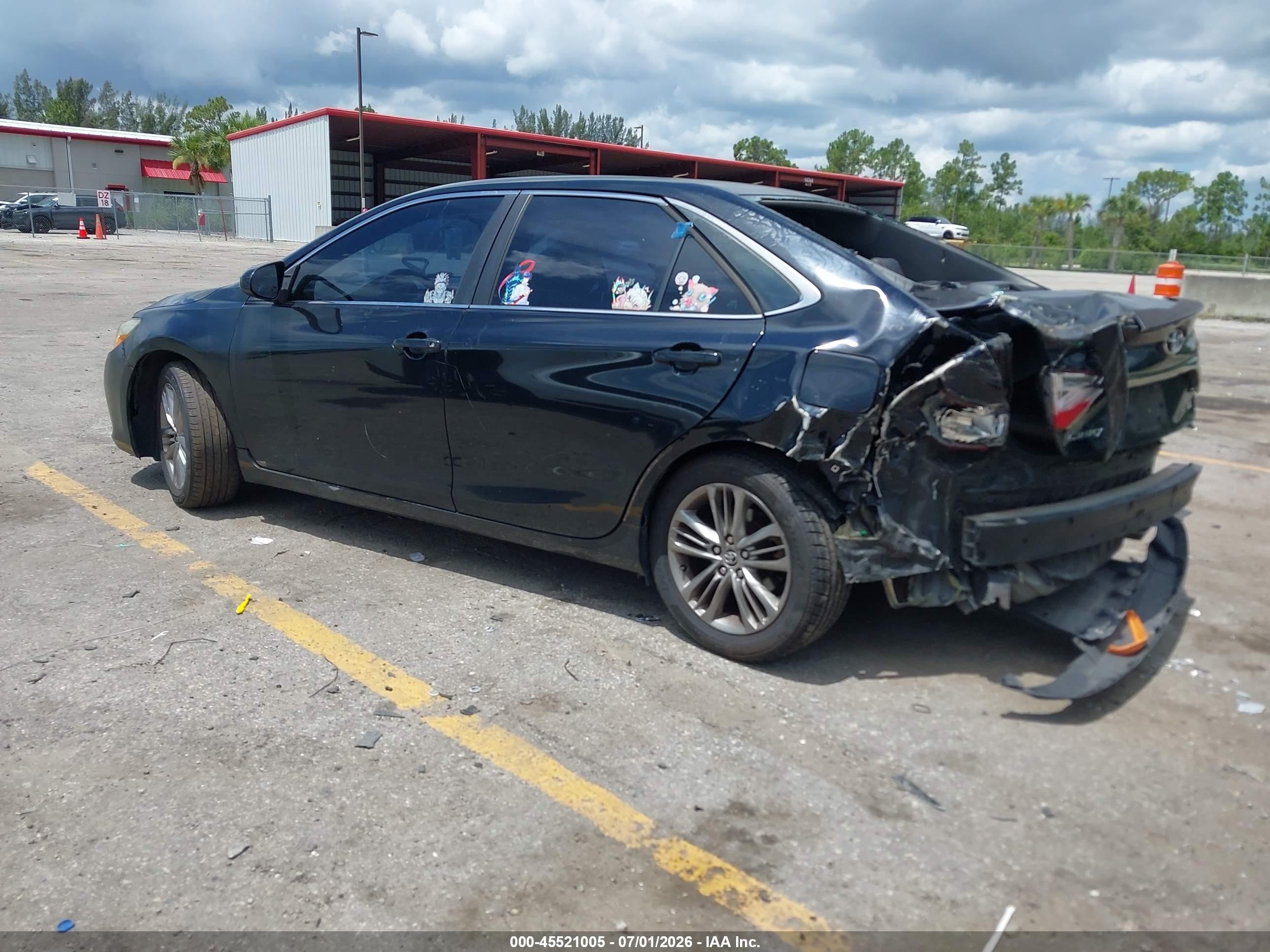 2015 Toyota Camry Se Black vin: 4T1BF1FK1FU475238
