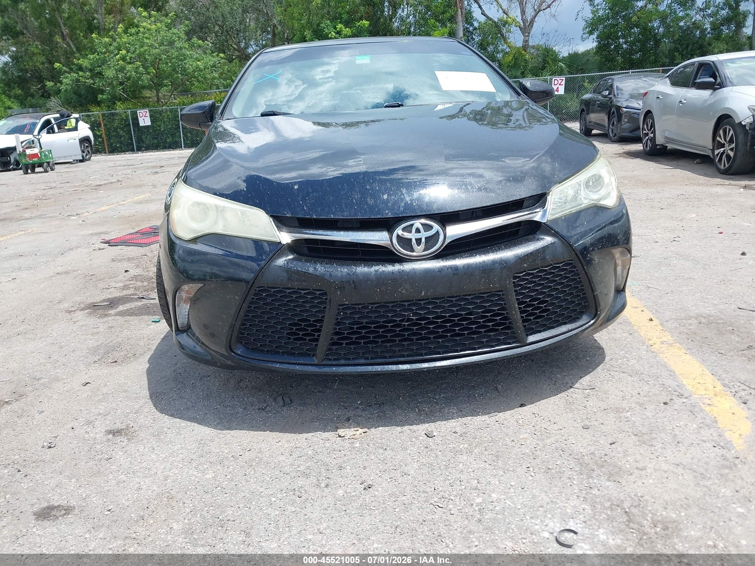 2015 Toyota Camry Se Black vin: 4T1BF1FK1FU475238