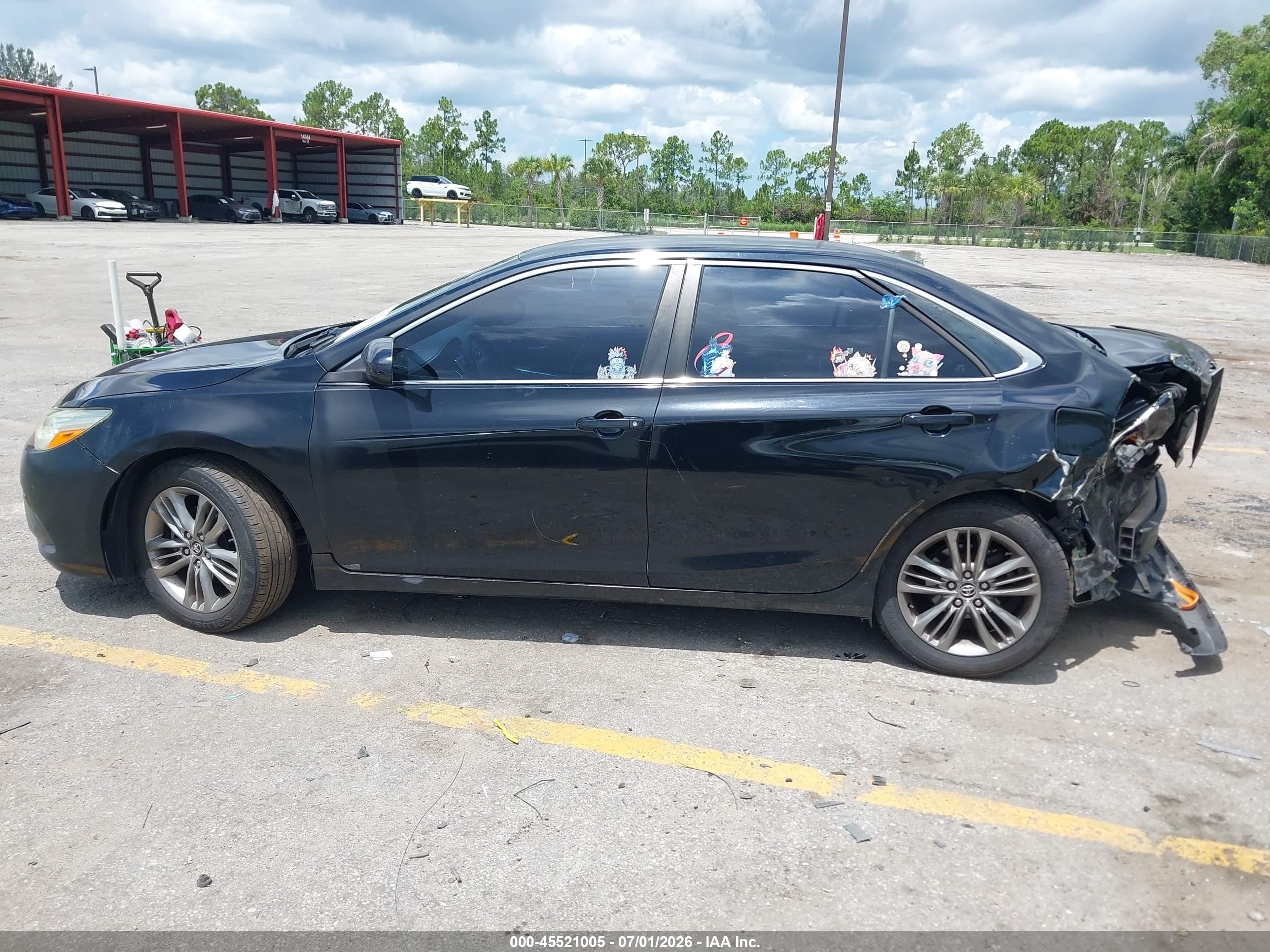 2015 Toyota Camry Se Black vin: 4T1BF1FK1FU475238