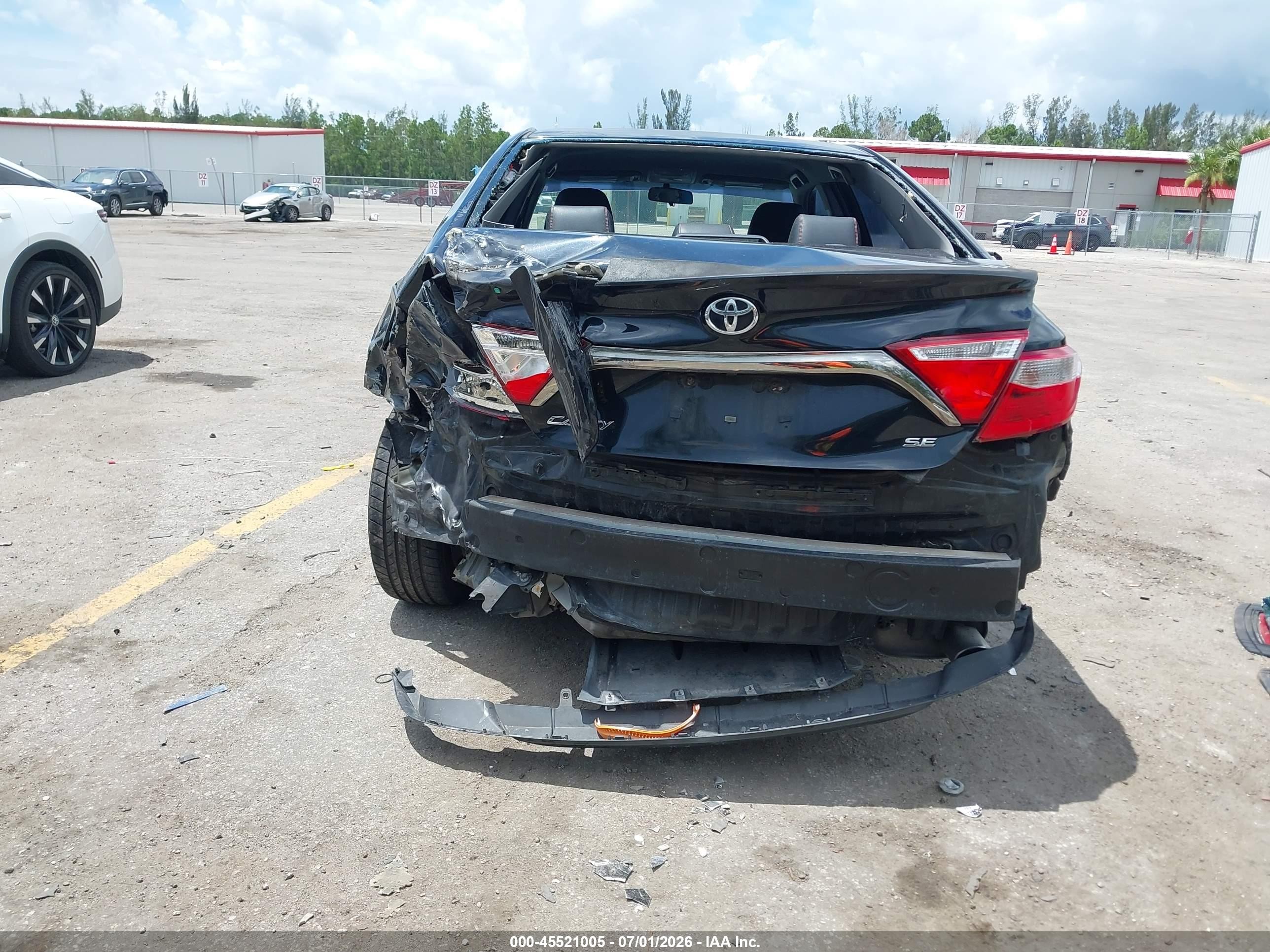 2015 Toyota Camry Se Black vin: 4T1BF1FK1FU475238