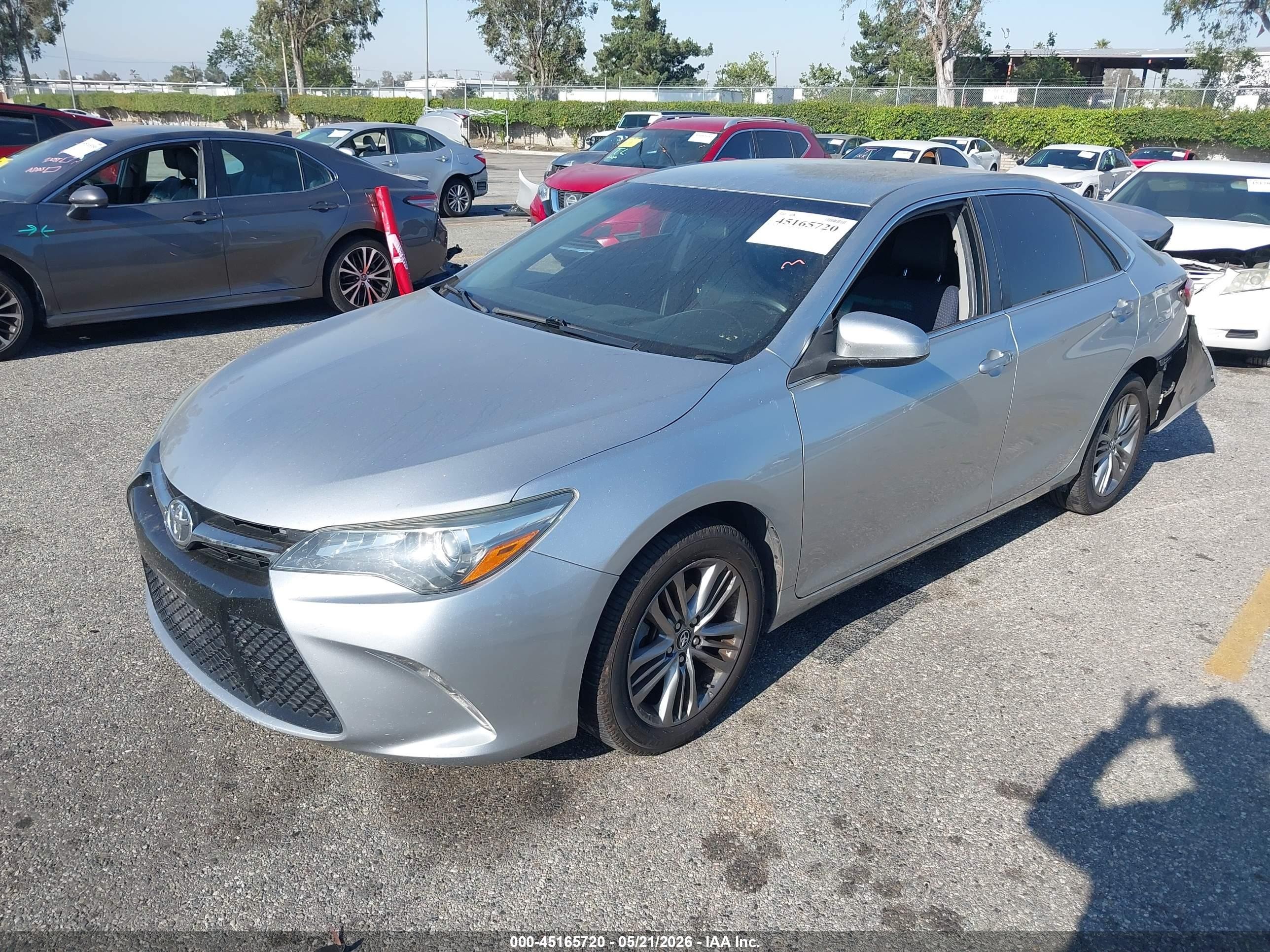 2015 Toyota Camry Se Silver vin: 4T1BF1FK1FU477751