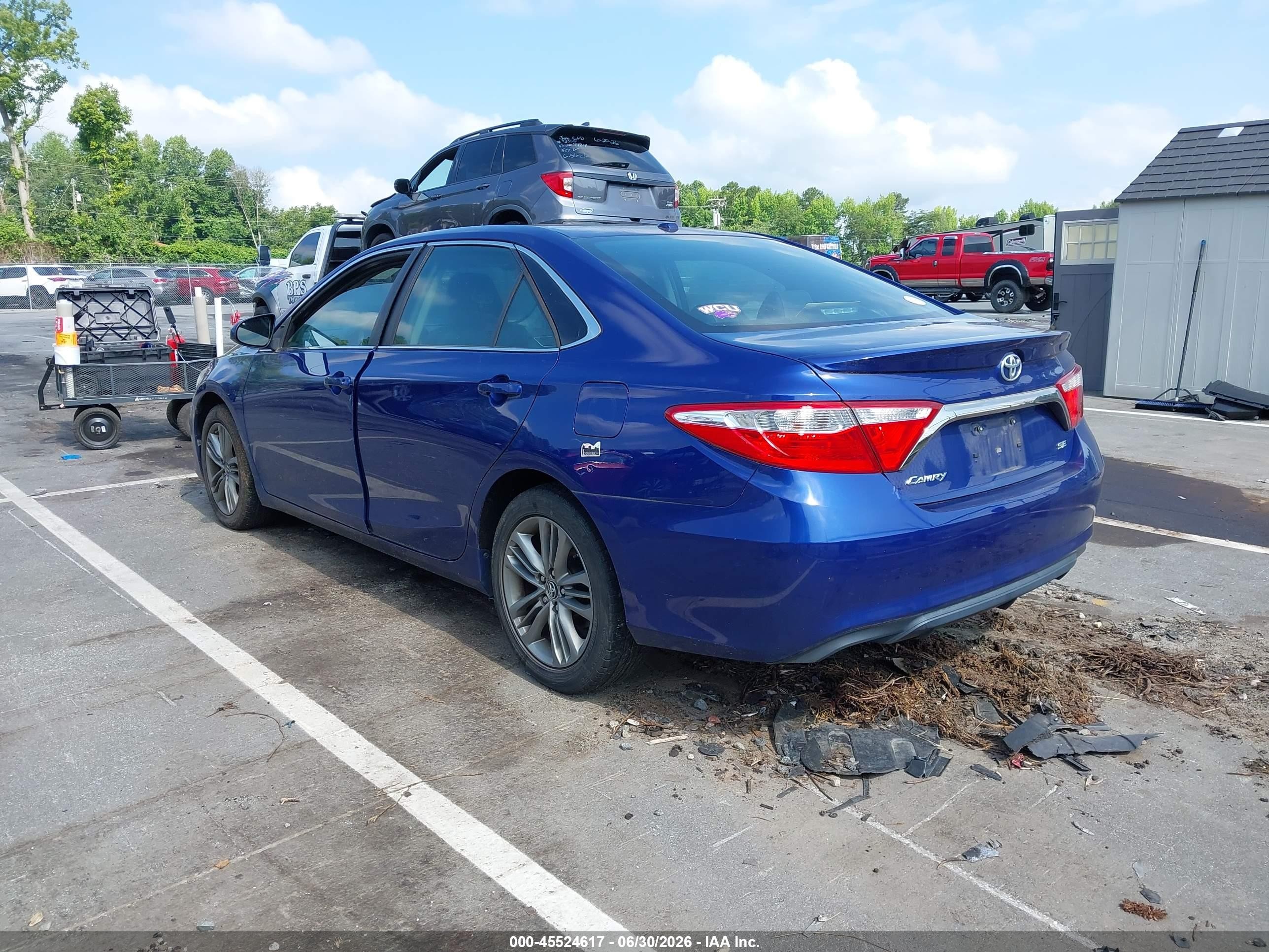 2015 Toyota Camry Se Blue vin: 4T1BF1FK1FU881472