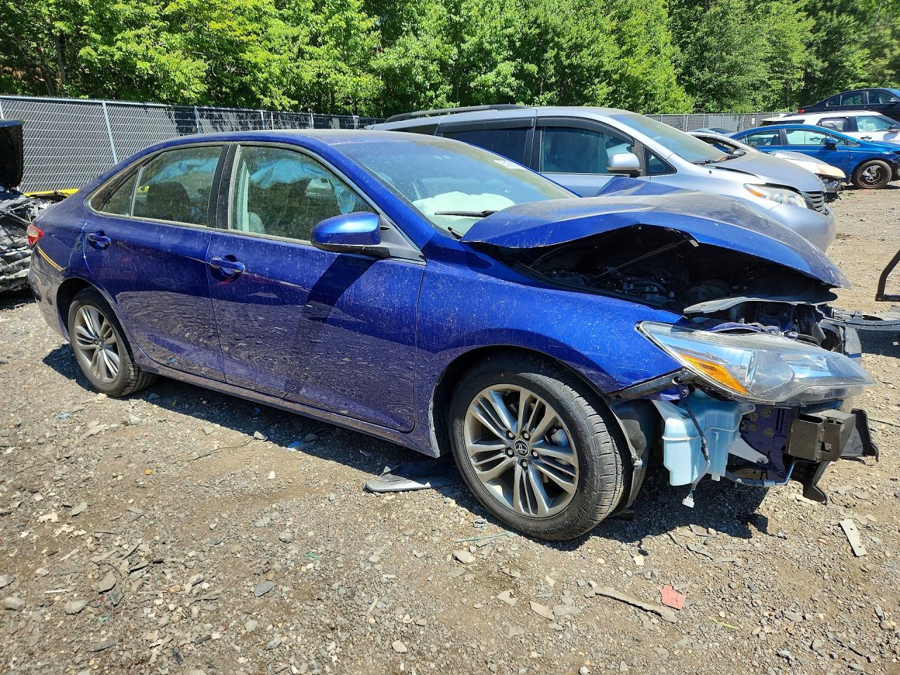 2015 Toyota Camry Se Blue vin: 4T1BF1FK1FU887434