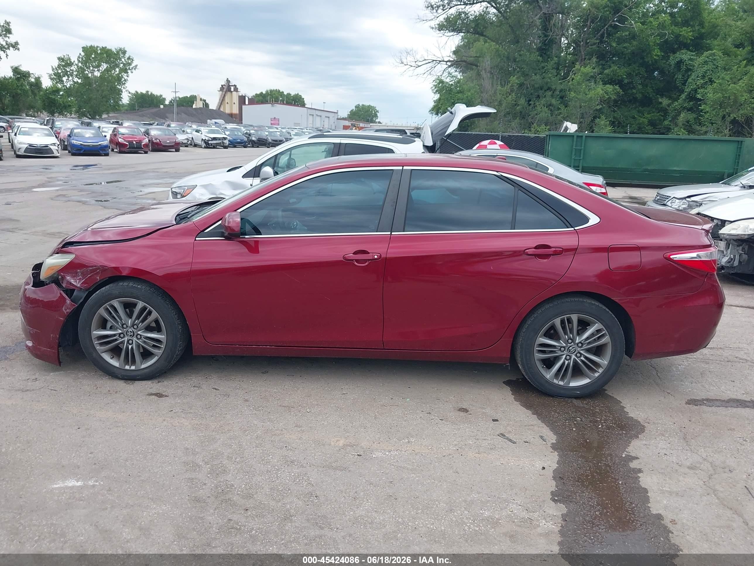 2015 Toyota Camry Se Красный vin: 4T1BF1FK1FU920710