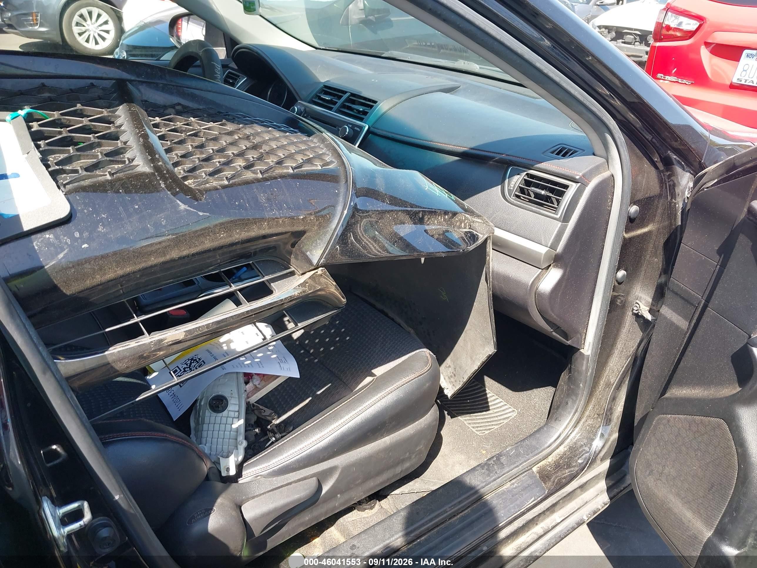 2015 Toyota Camry Se Black vin: 4T1BF1FK1FU926376