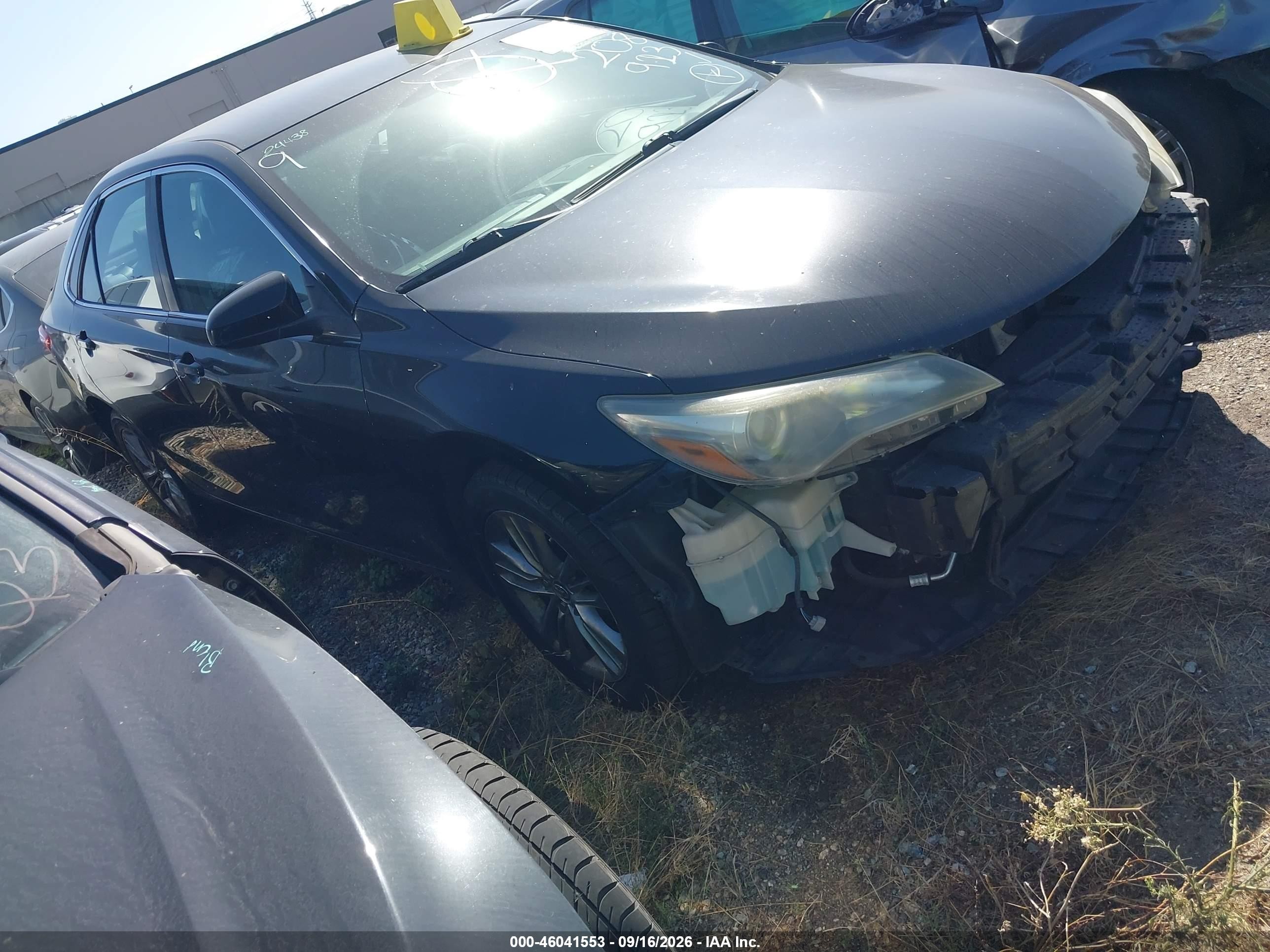 2015 Toyota Camry Se Black vin: 4T1BF1FK1FU926376