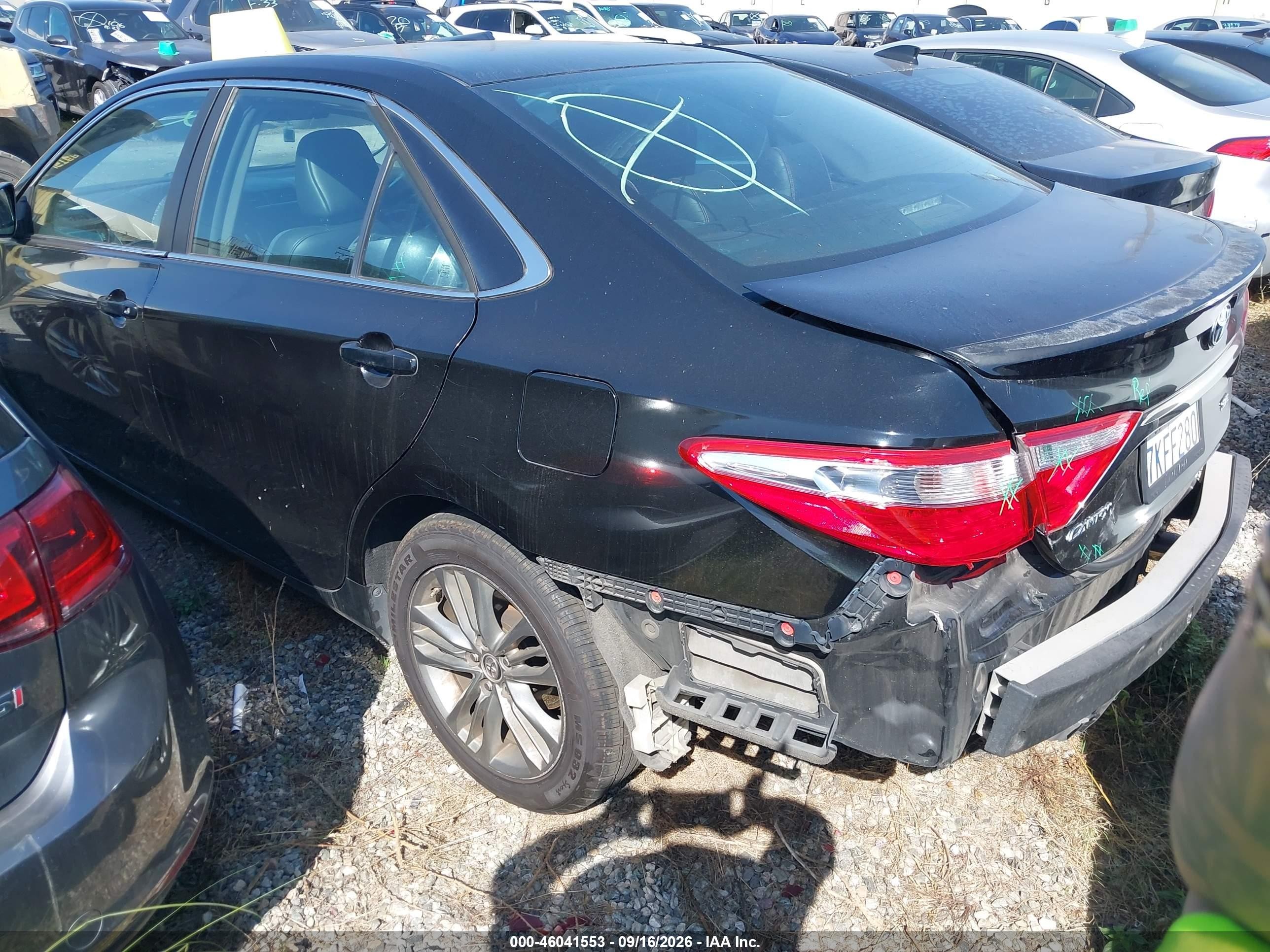 2015 Toyota Camry Se Black vin: 4T1BF1FK1FU926376