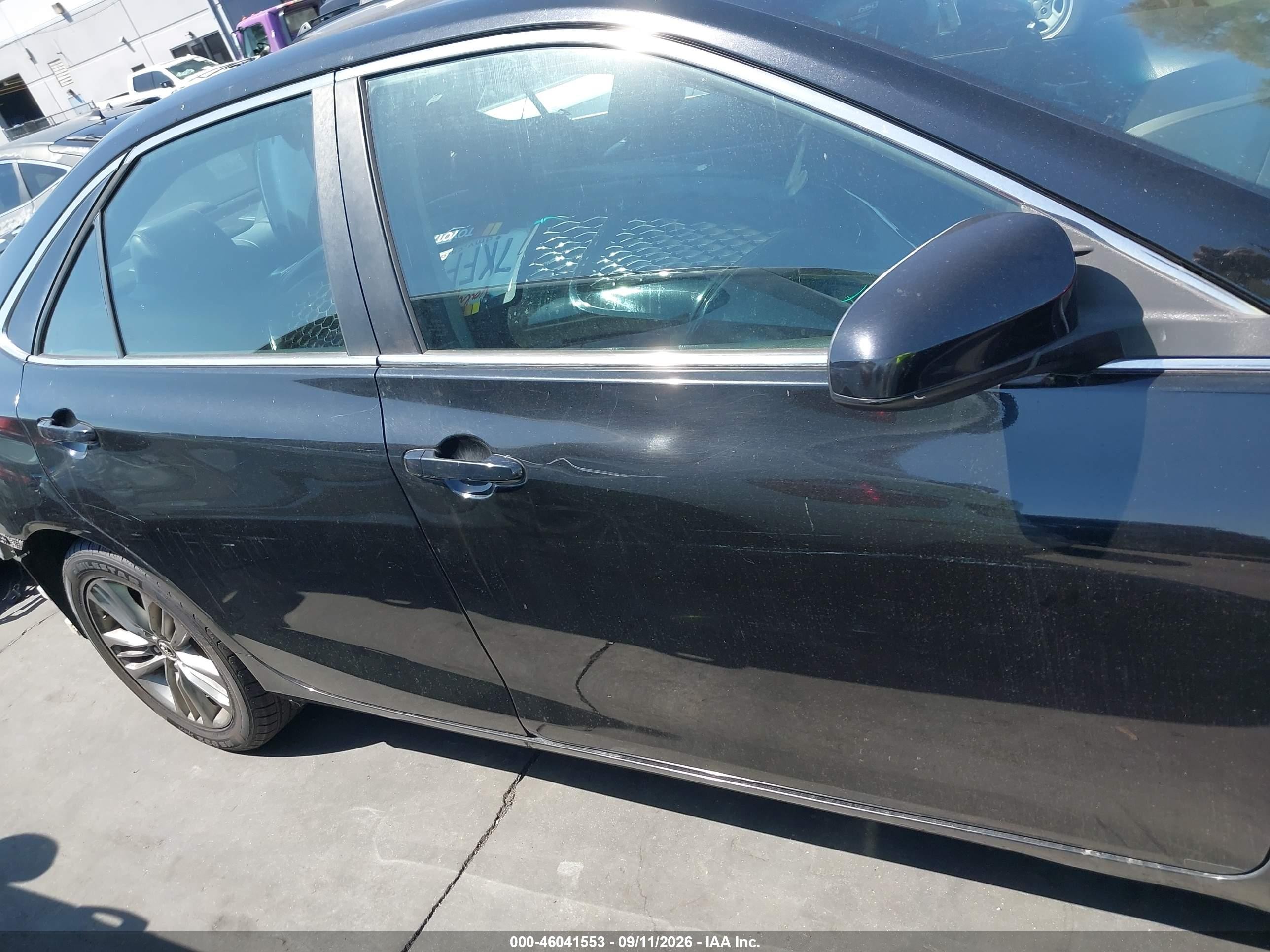 2015 Toyota Camry Se Black vin: 4T1BF1FK1FU926376