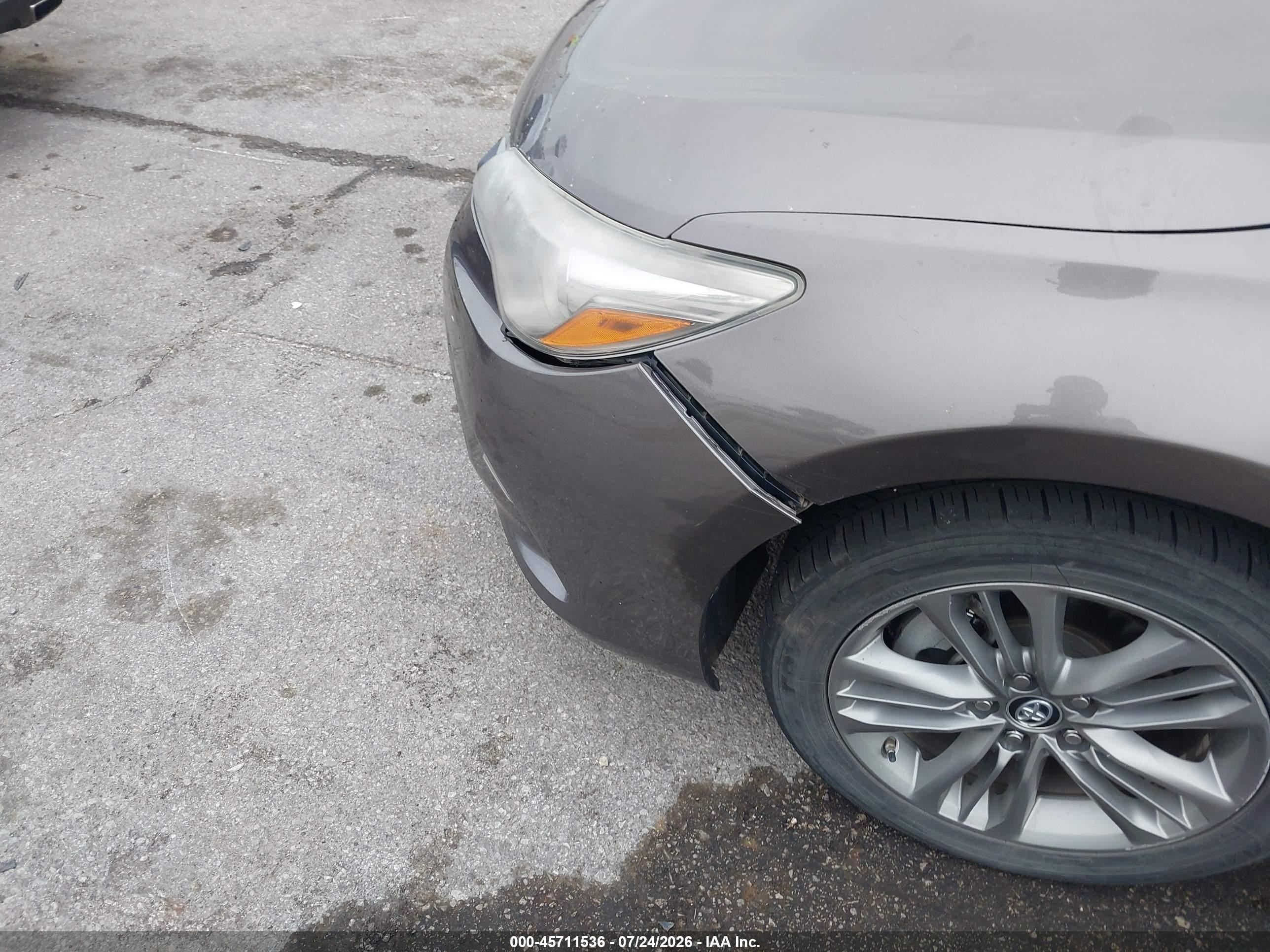 2015 Toyota Camry Se Gray vin: 4T1BF1FK1FU927124