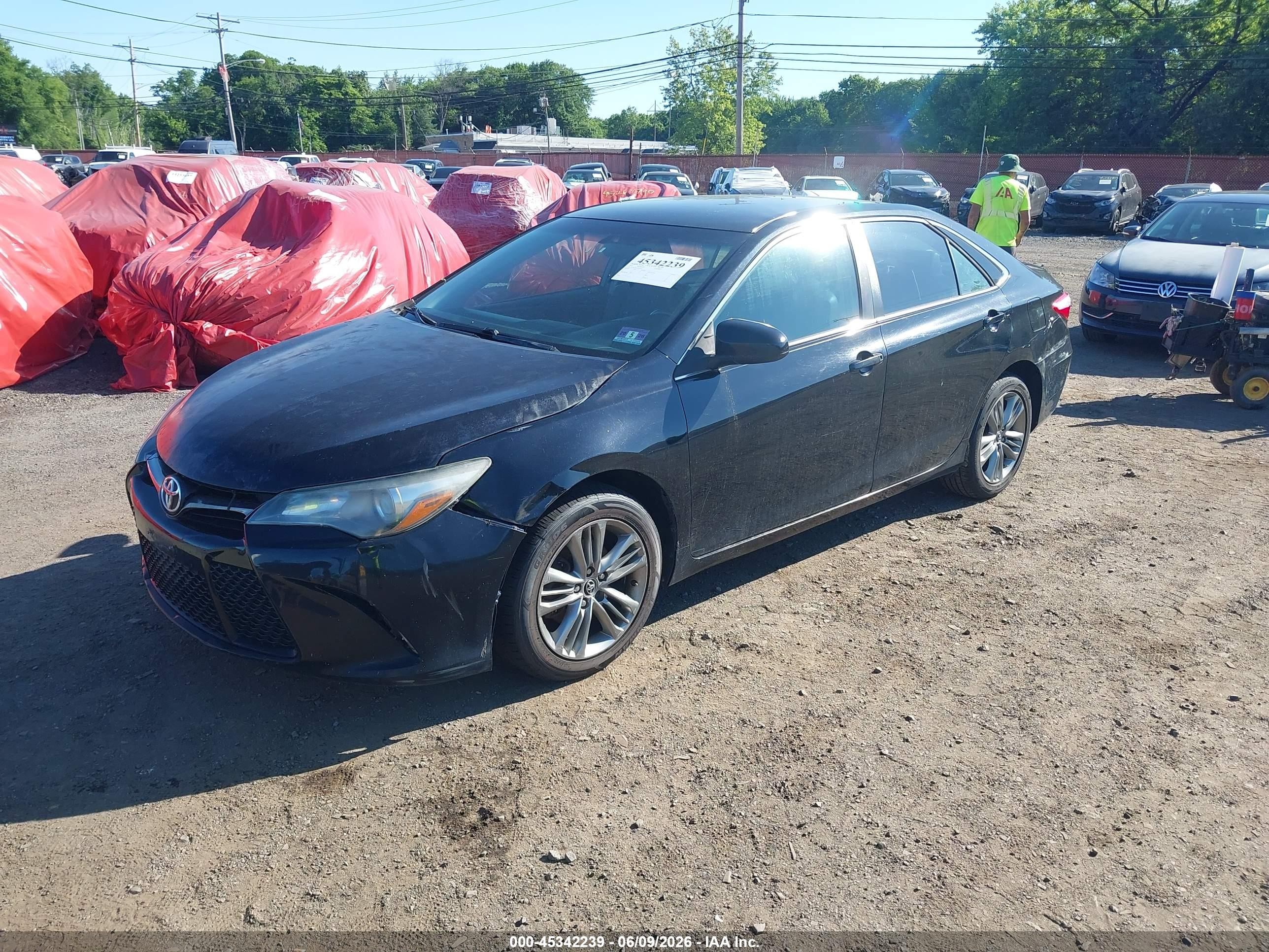 2015 Toyota Camry Se Черный vin: 4T1BF1FK1FU951715