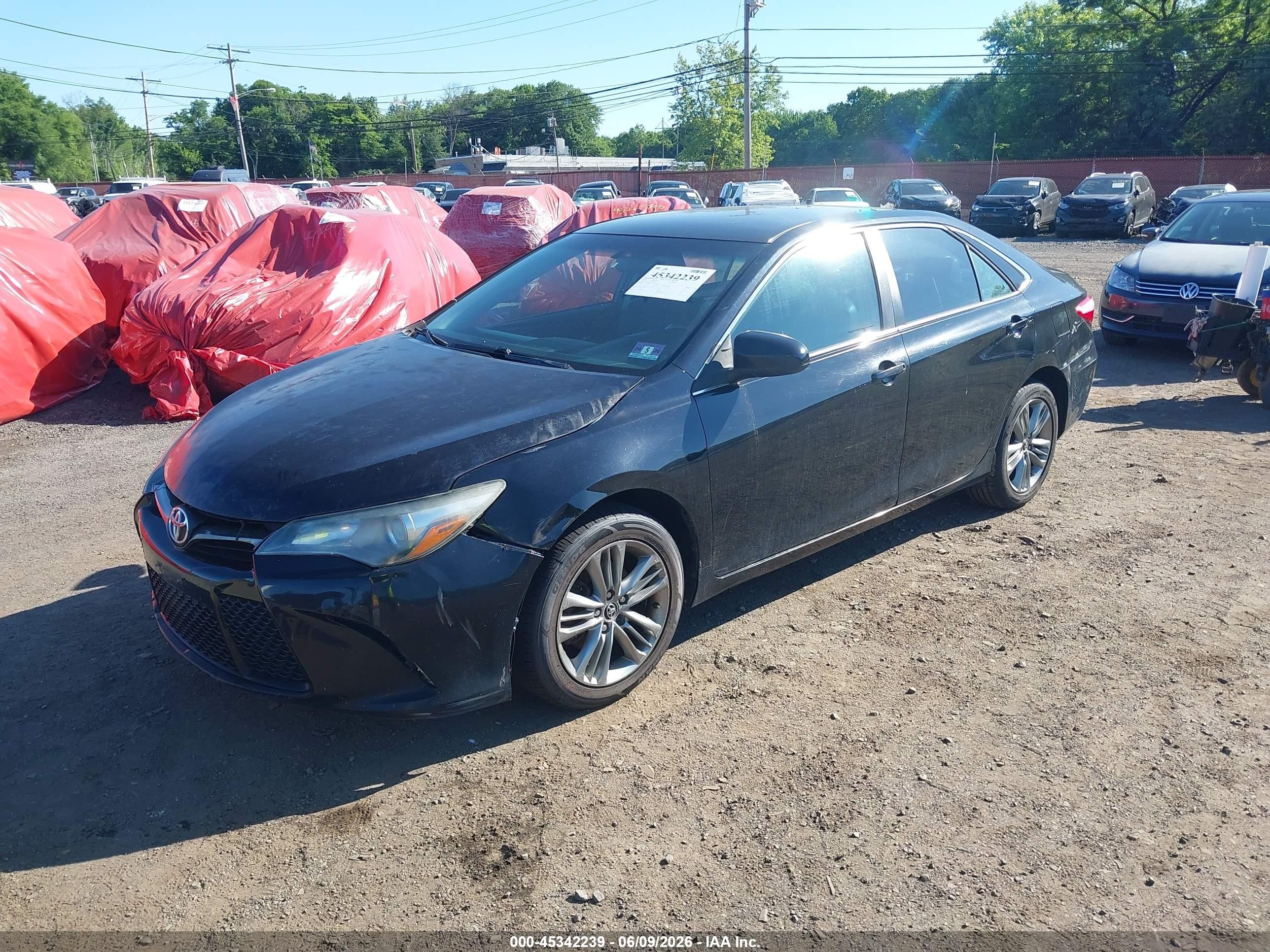 2015 Toyota Camry Se Черный vin: 4T1BF1FK1FU951715