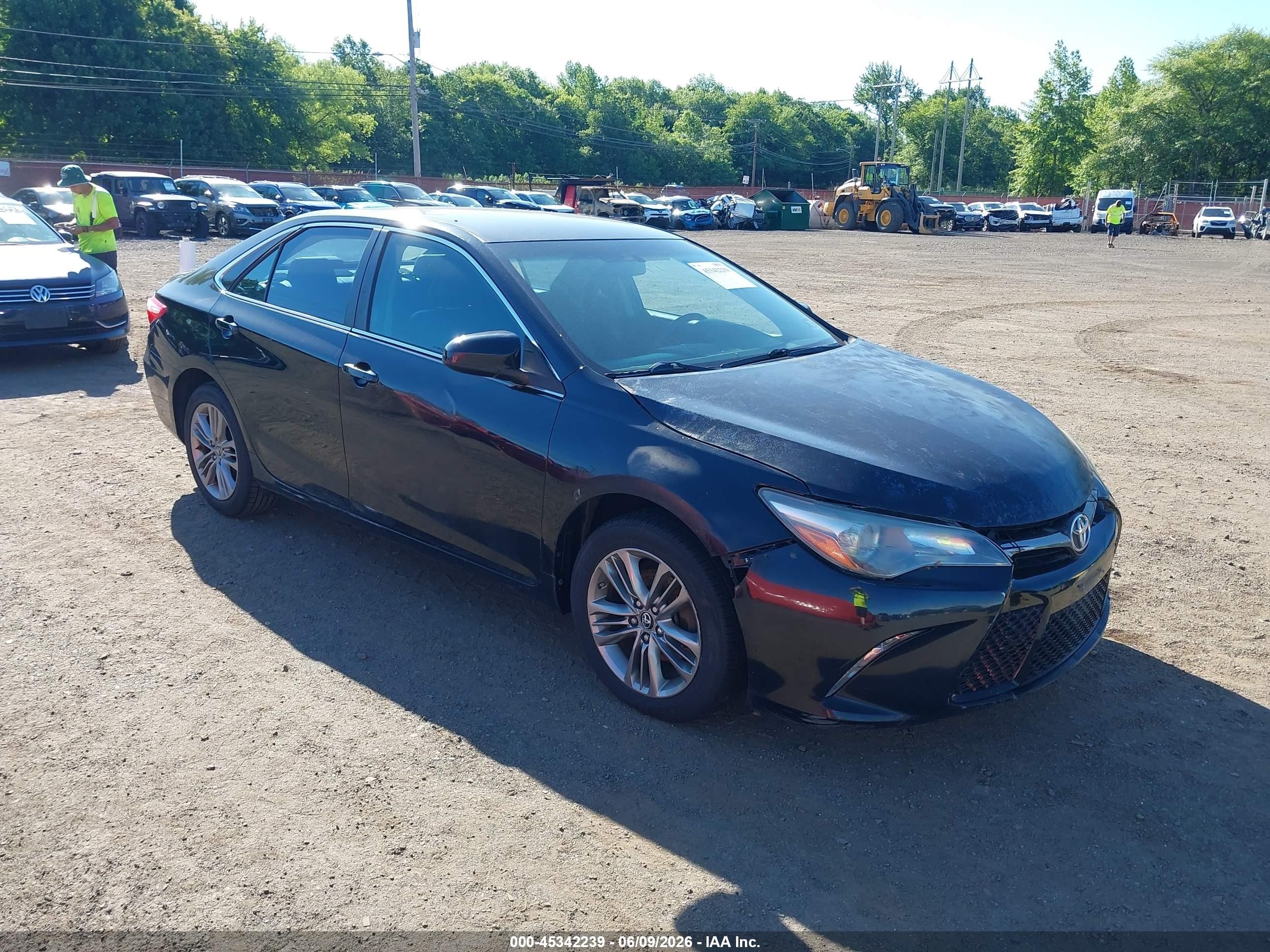 2015 Toyota Camry Se Черный vin: 4T1BF1FK1FU951715