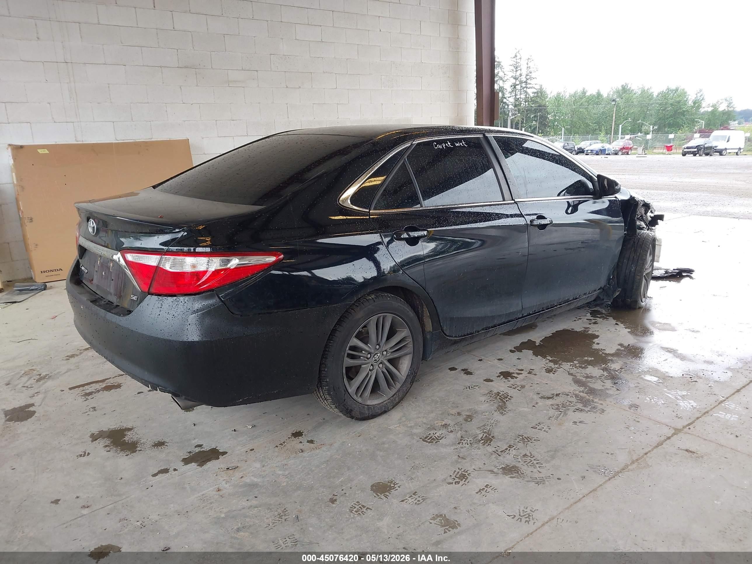 2015 Toyota Camry Se Black vin: 4T1BF1FK1FU960768