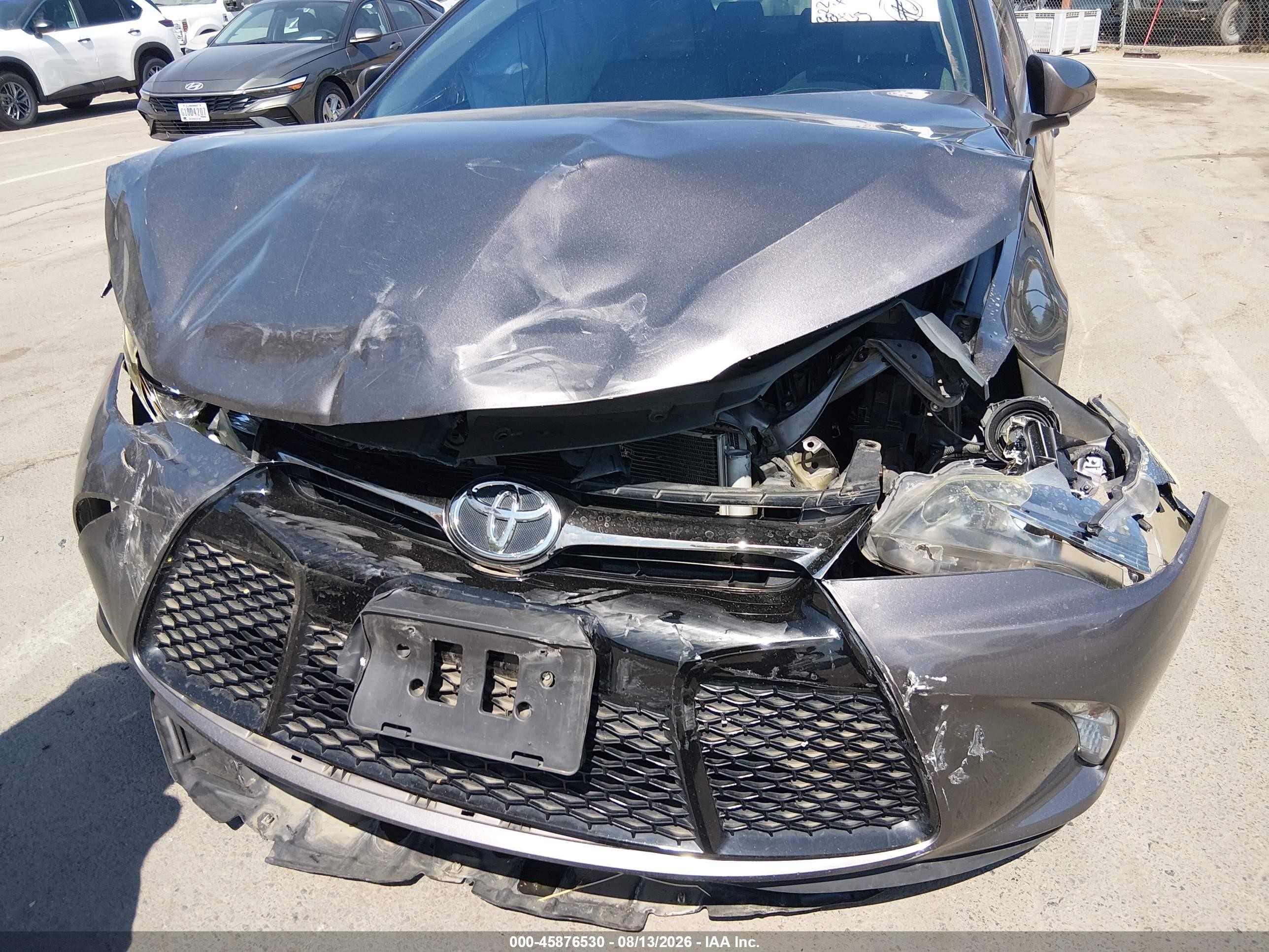 2015 Toyota Camry Se Gray vin: 4T1BF1FK1FU966070