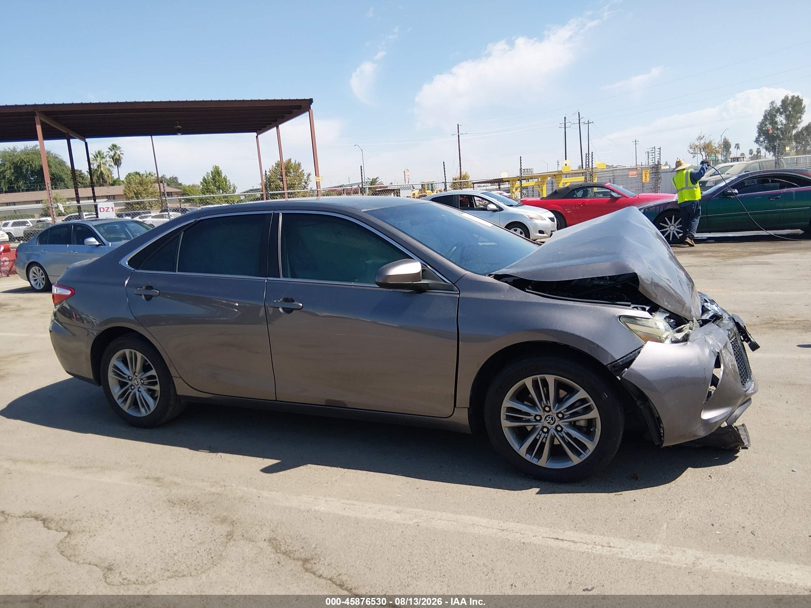 2015 Toyota Camry Se Gray vin: 4T1BF1FK1FU966070