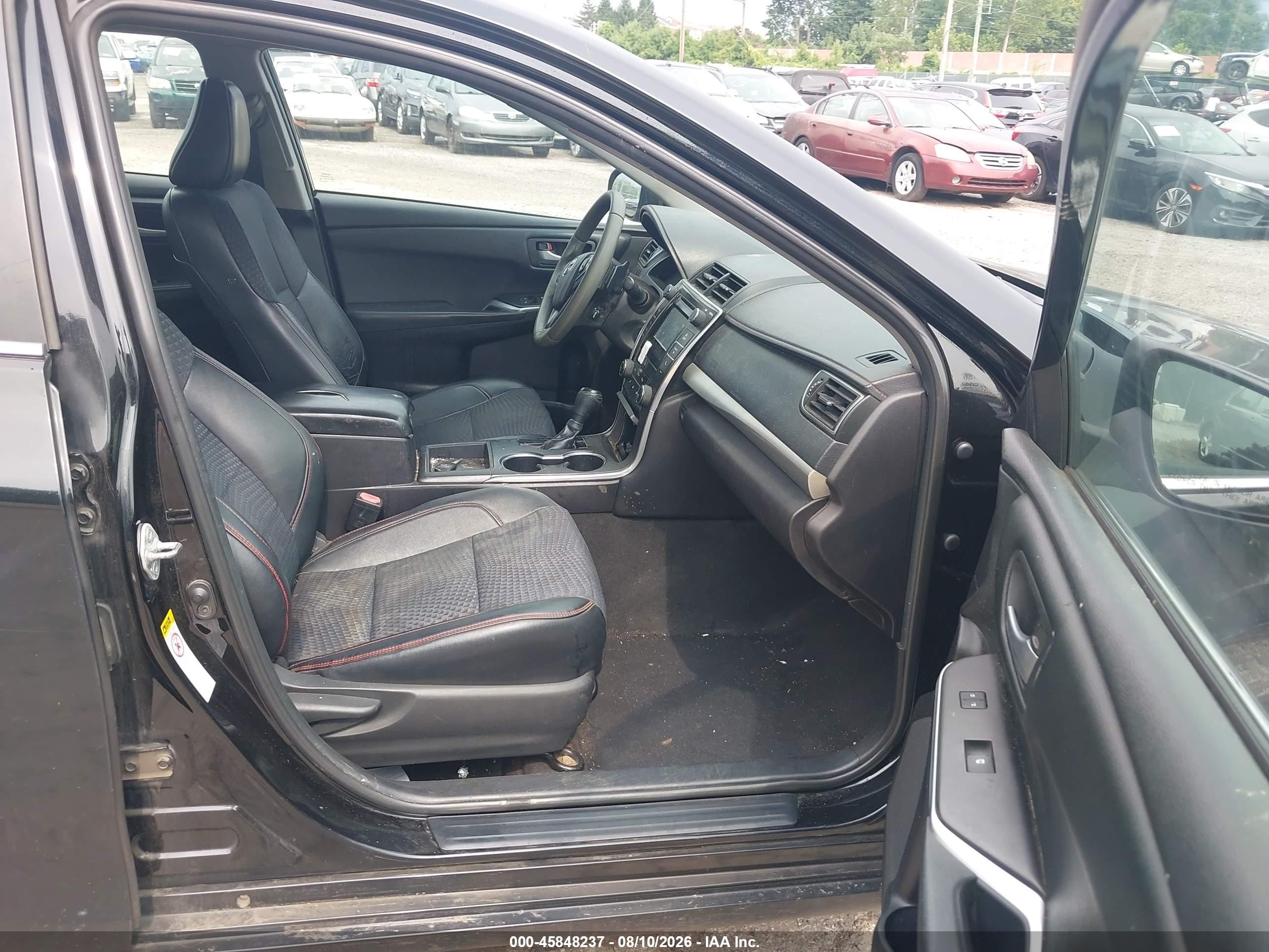 2015 Toyota Camry Se Black vin: 4T1BF1FK1FU982155
