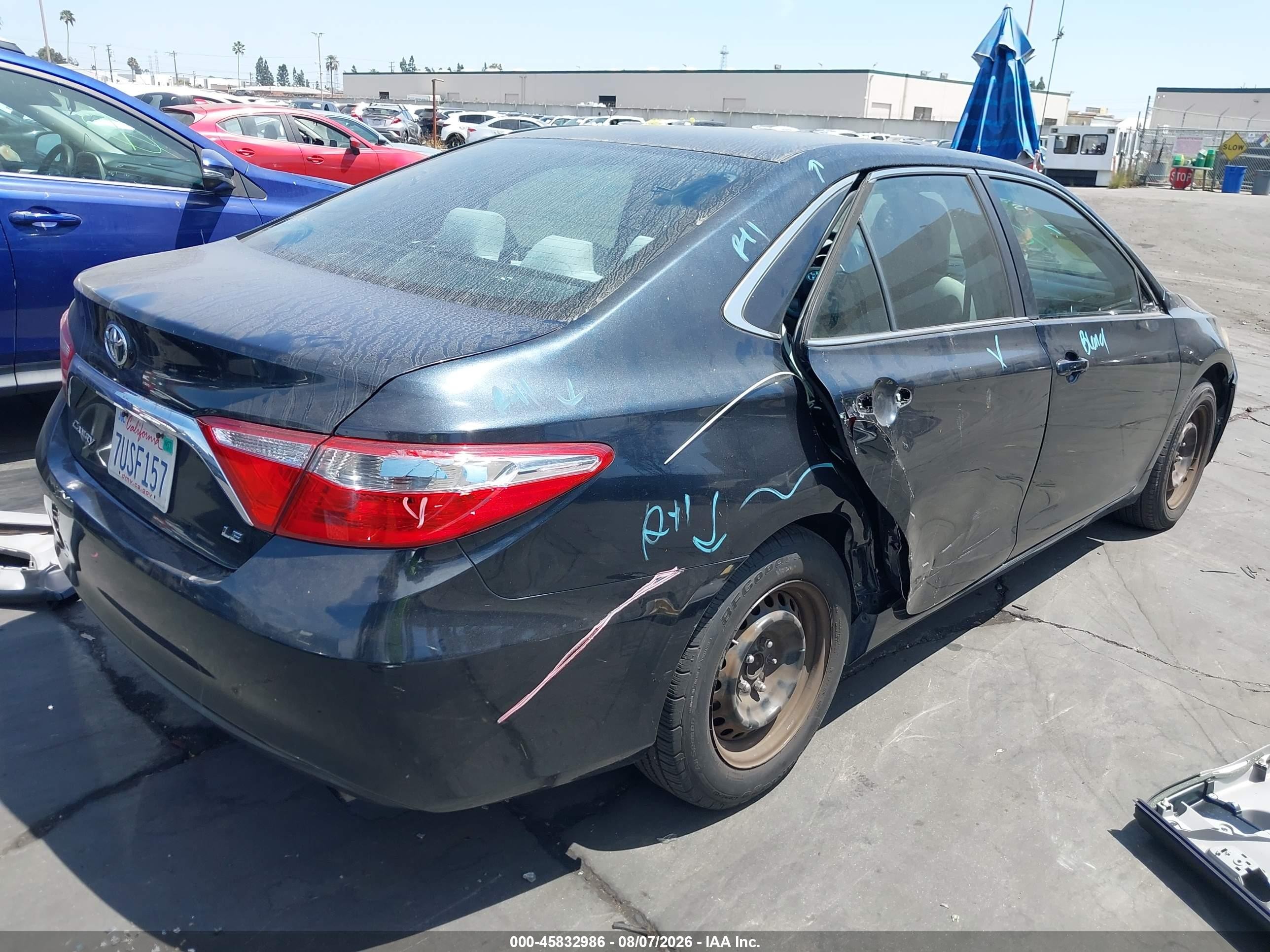 2015 Toyota Camry Le Green vin: 4T1BF1FK1FU986142