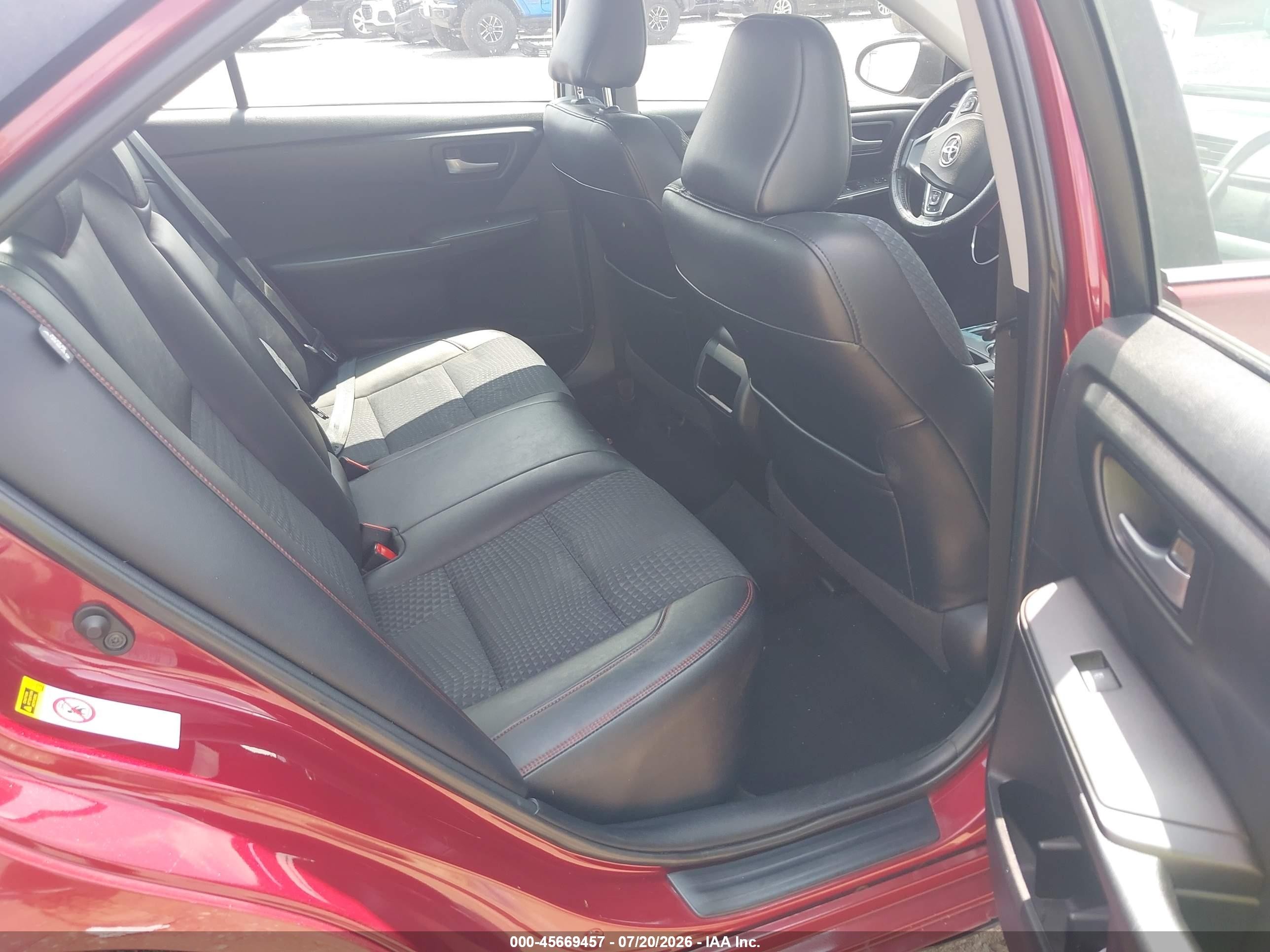 2015 Toyota Camry Se Red vin: 4T1BF1FK1FU987176