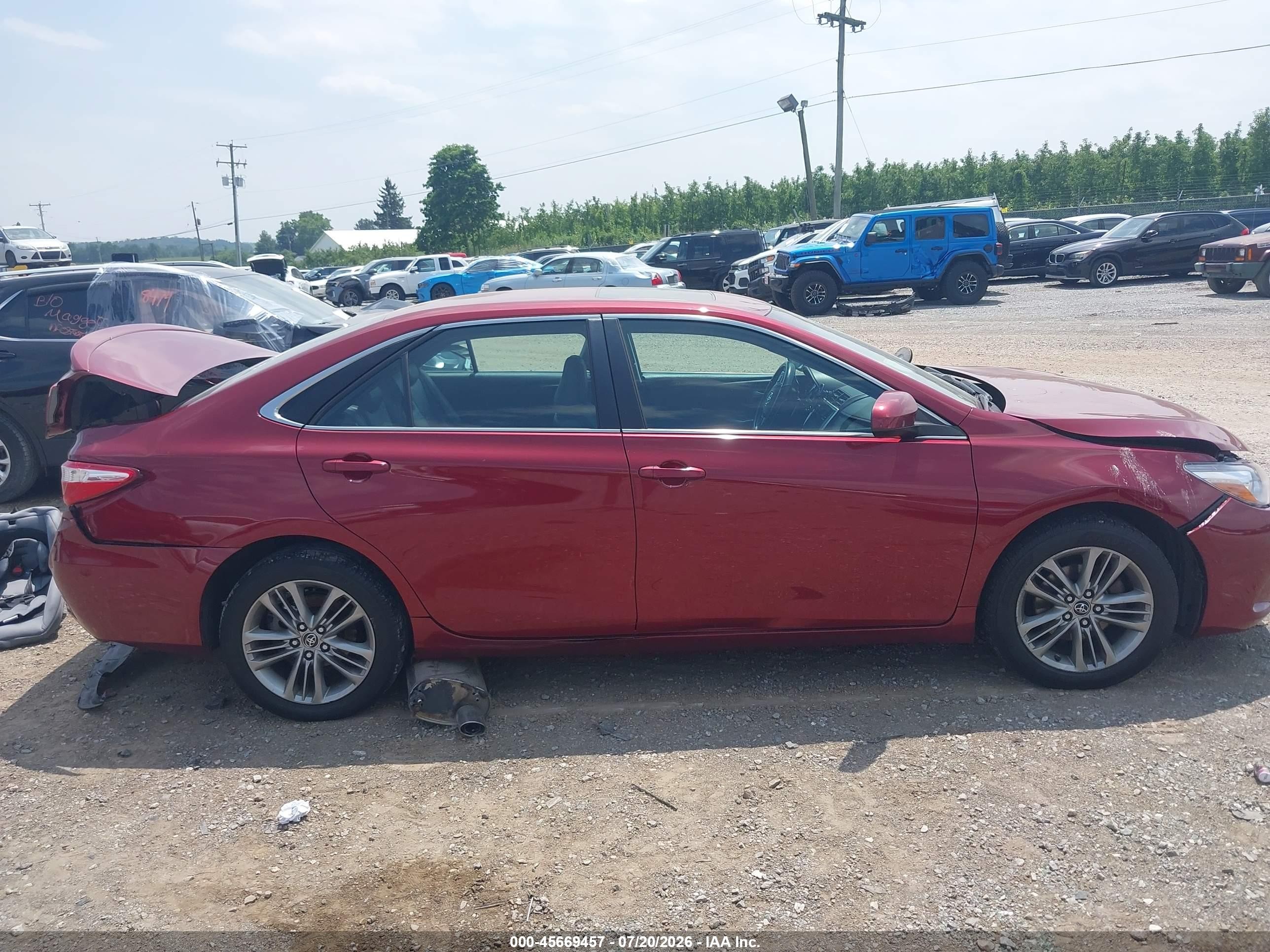 2015 Toyota Camry Se Red vin: 4T1BF1FK1FU987176