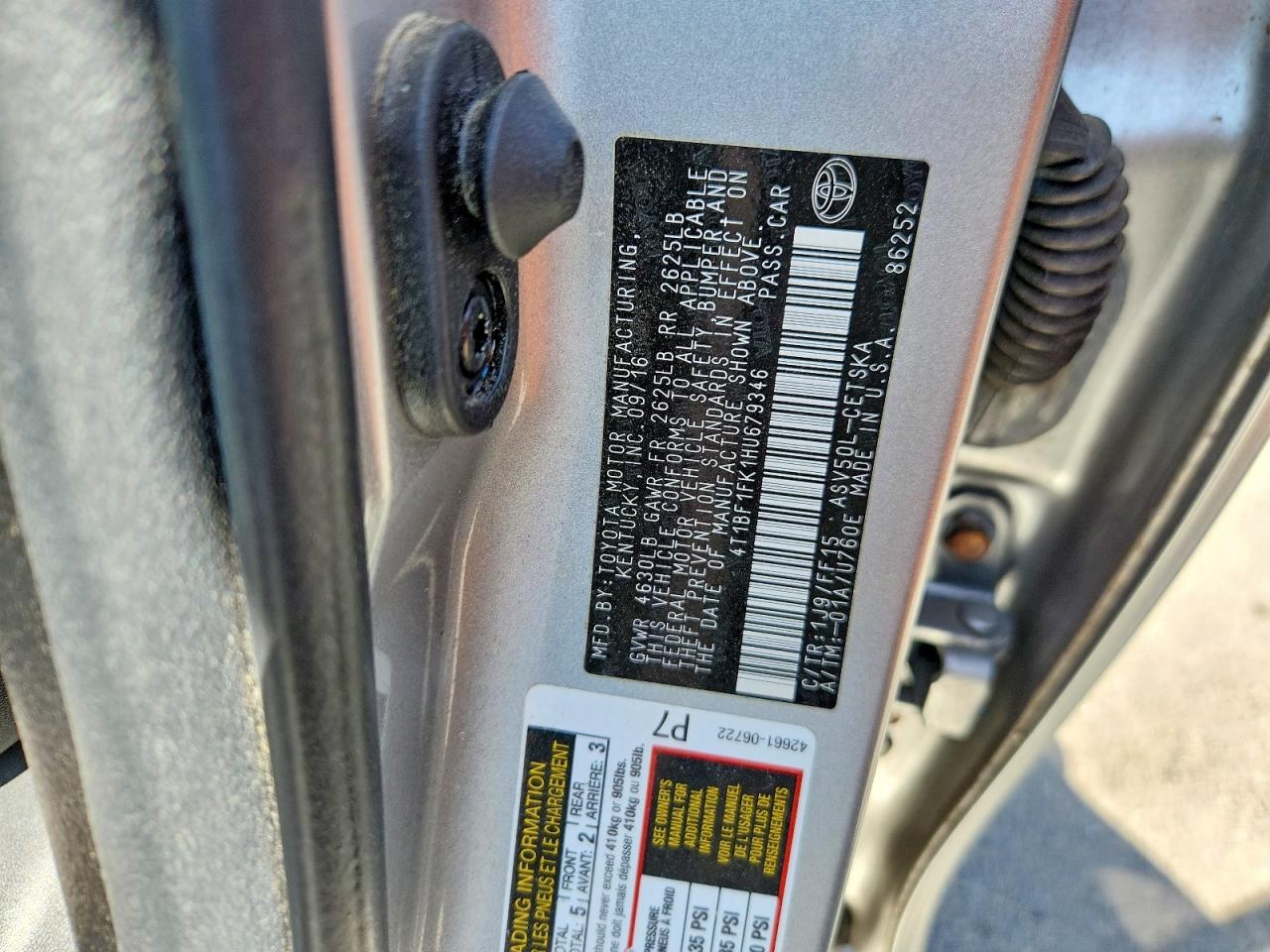 2017 Toyota Camry Se Silver vin: 4T1BF1FK1HU679346