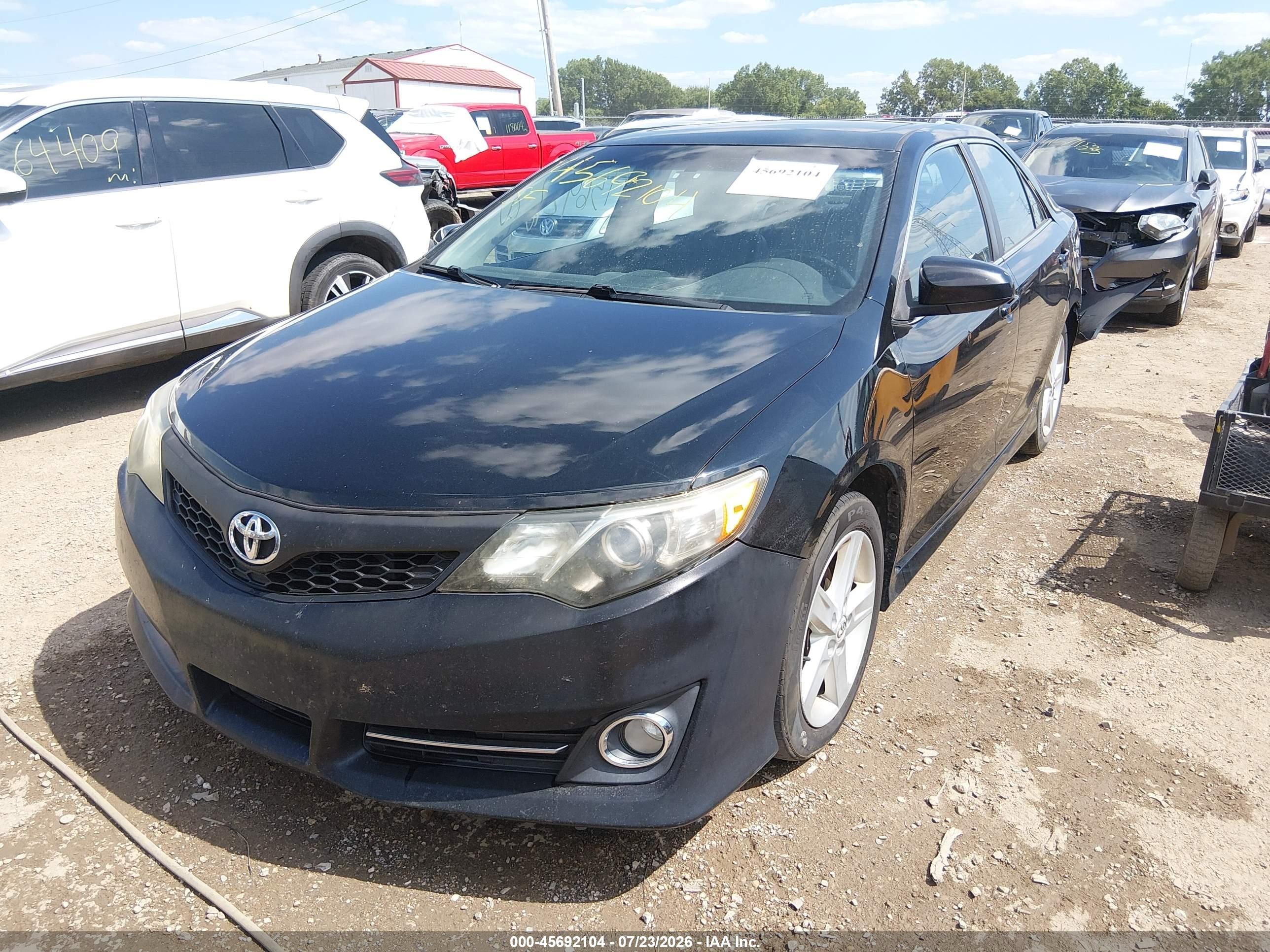 2012 Toyota Camry Se Black vin: 4T1BF1FK2CU009877