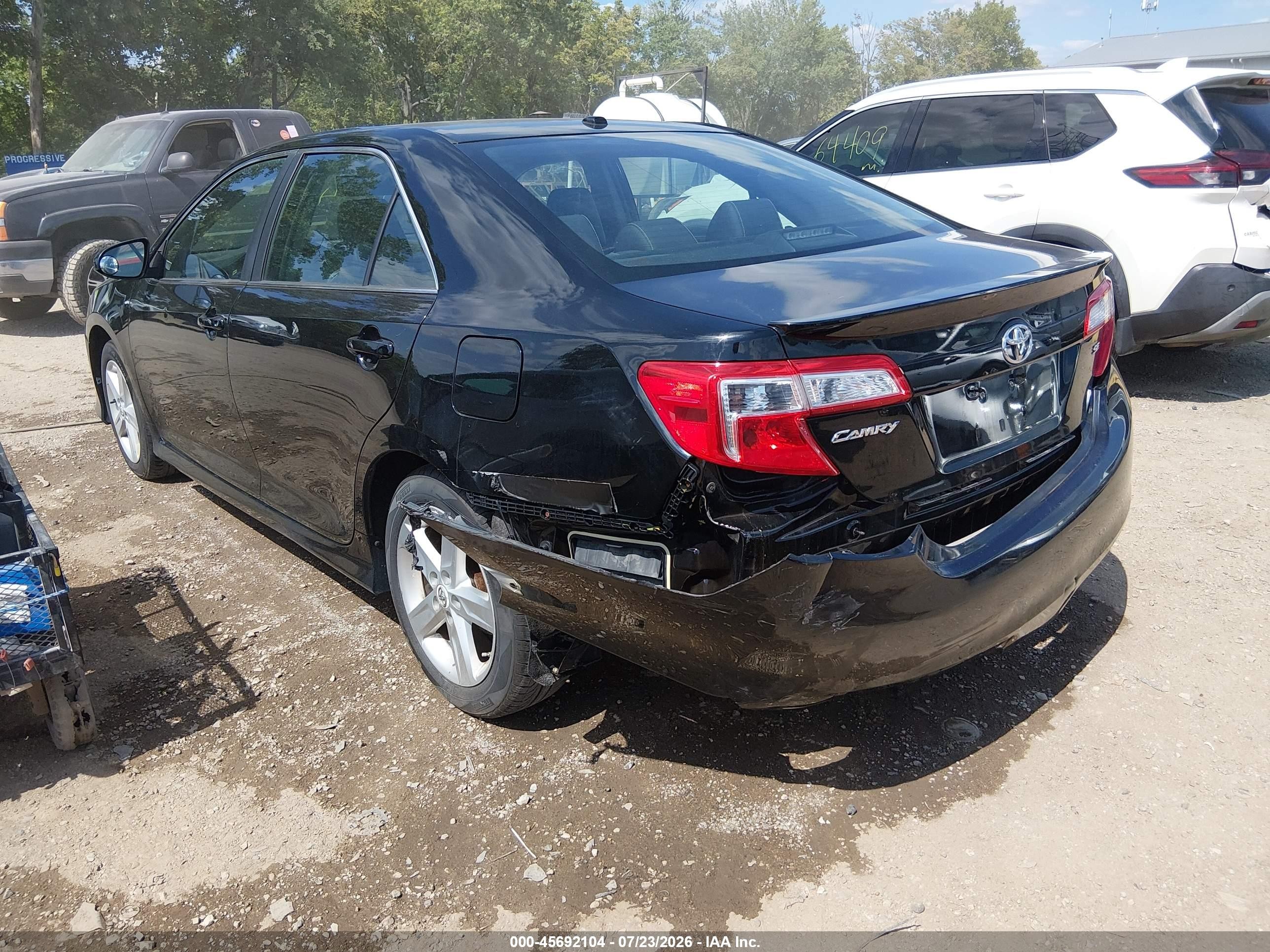 2012 Toyota Camry Se Black vin: 4T1BF1FK2CU009877