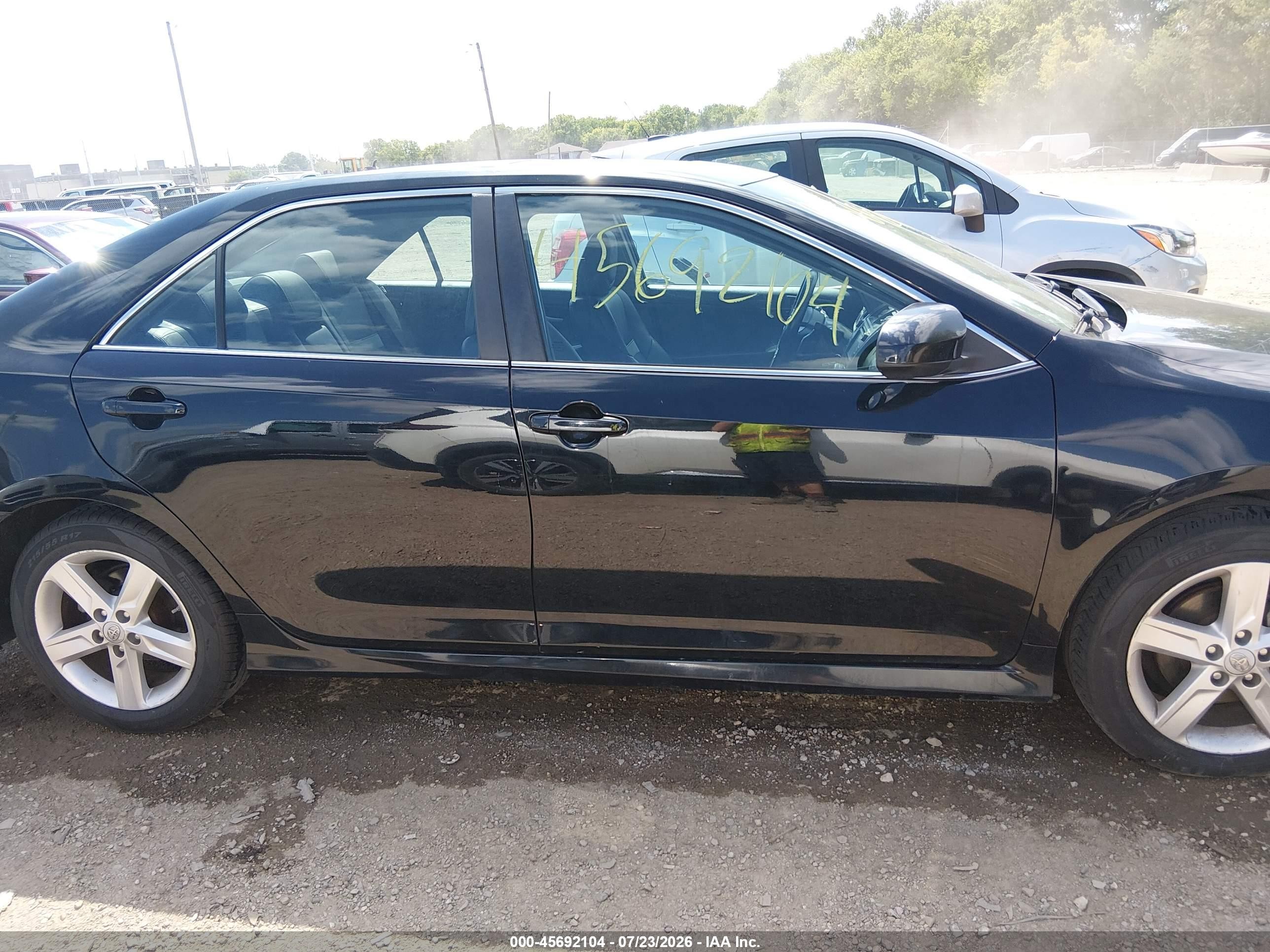 2012 Toyota Camry Se Black vin: 4T1BF1FK2CU009877