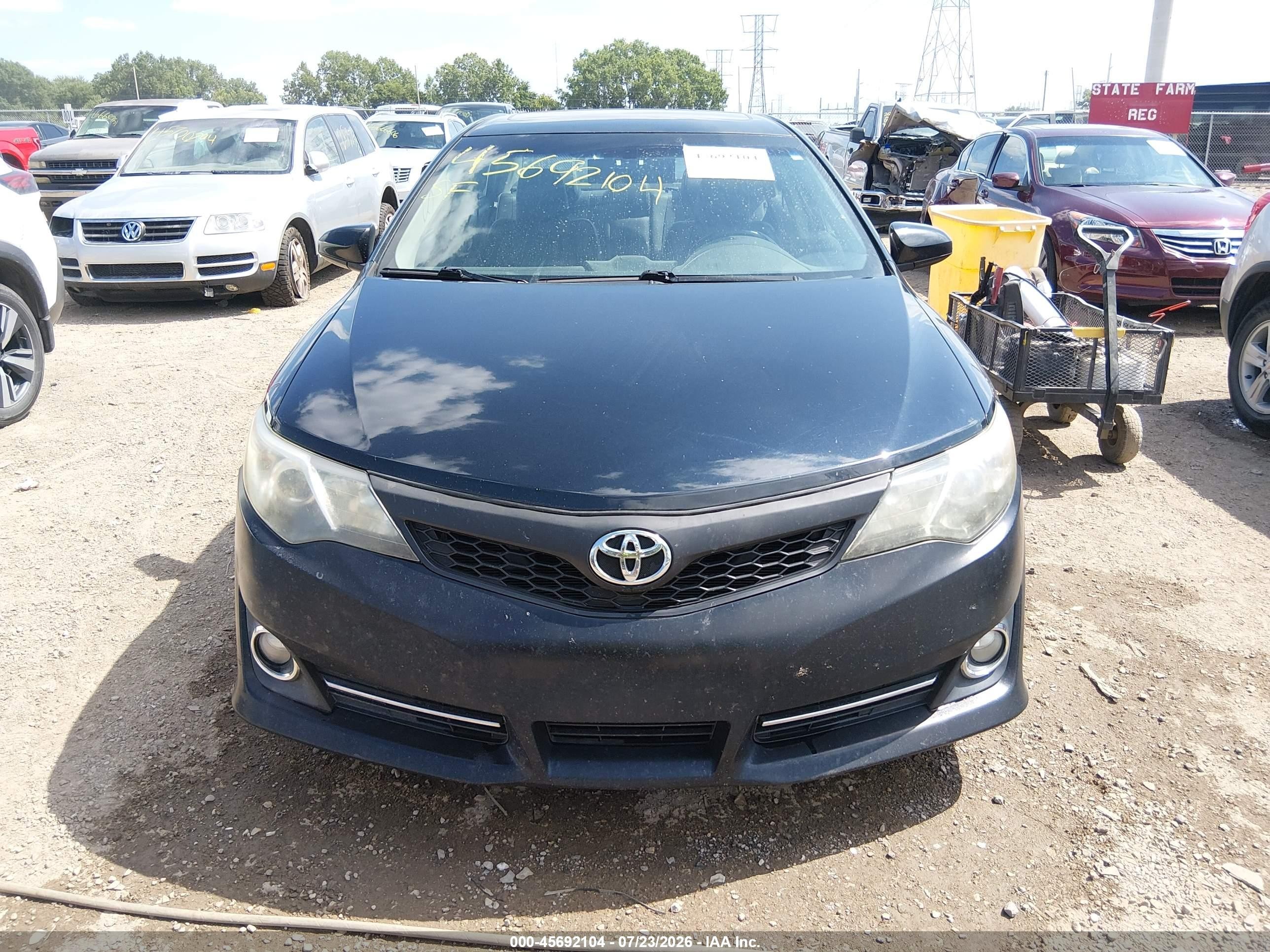 2012 Toyota Camry Se Black vin: 4T1BF1FK2CU009877