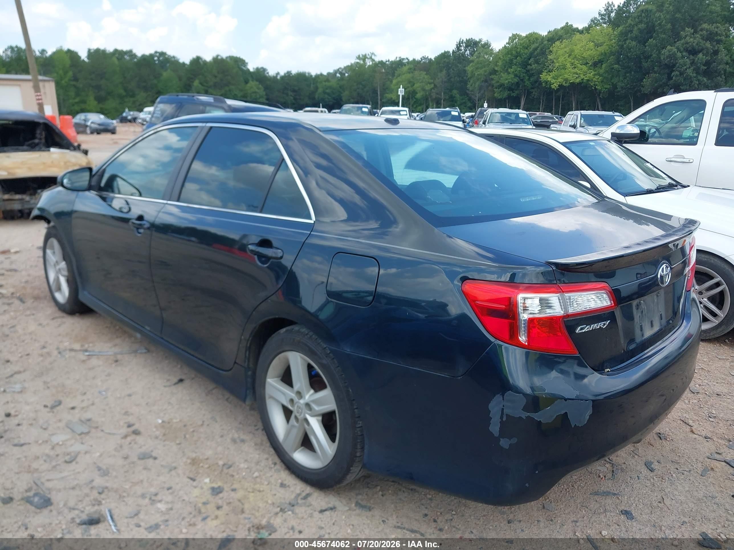 2012 Toyota Camry Se Black vin: 4T1BF1FK2CU013119