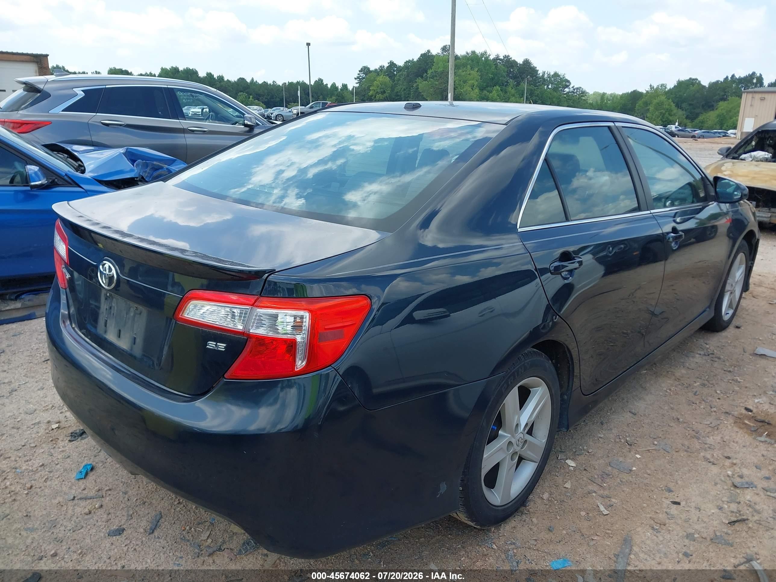 2012 Toyota Camry Se Black vin: 4T1BF1FK2CU013119