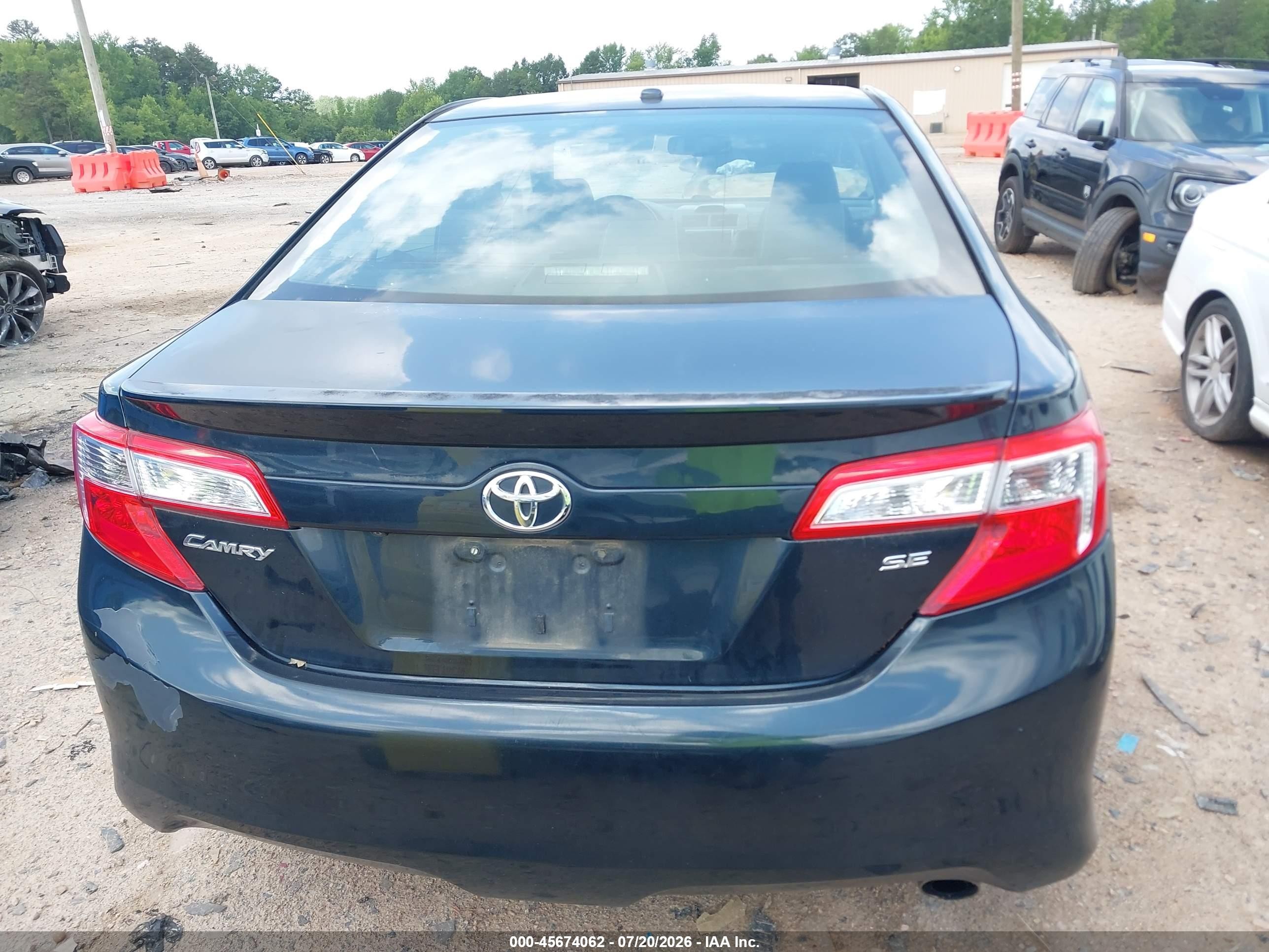 2012 Toyota Camry Se Black vin: 4T1BF1FK2CU013119