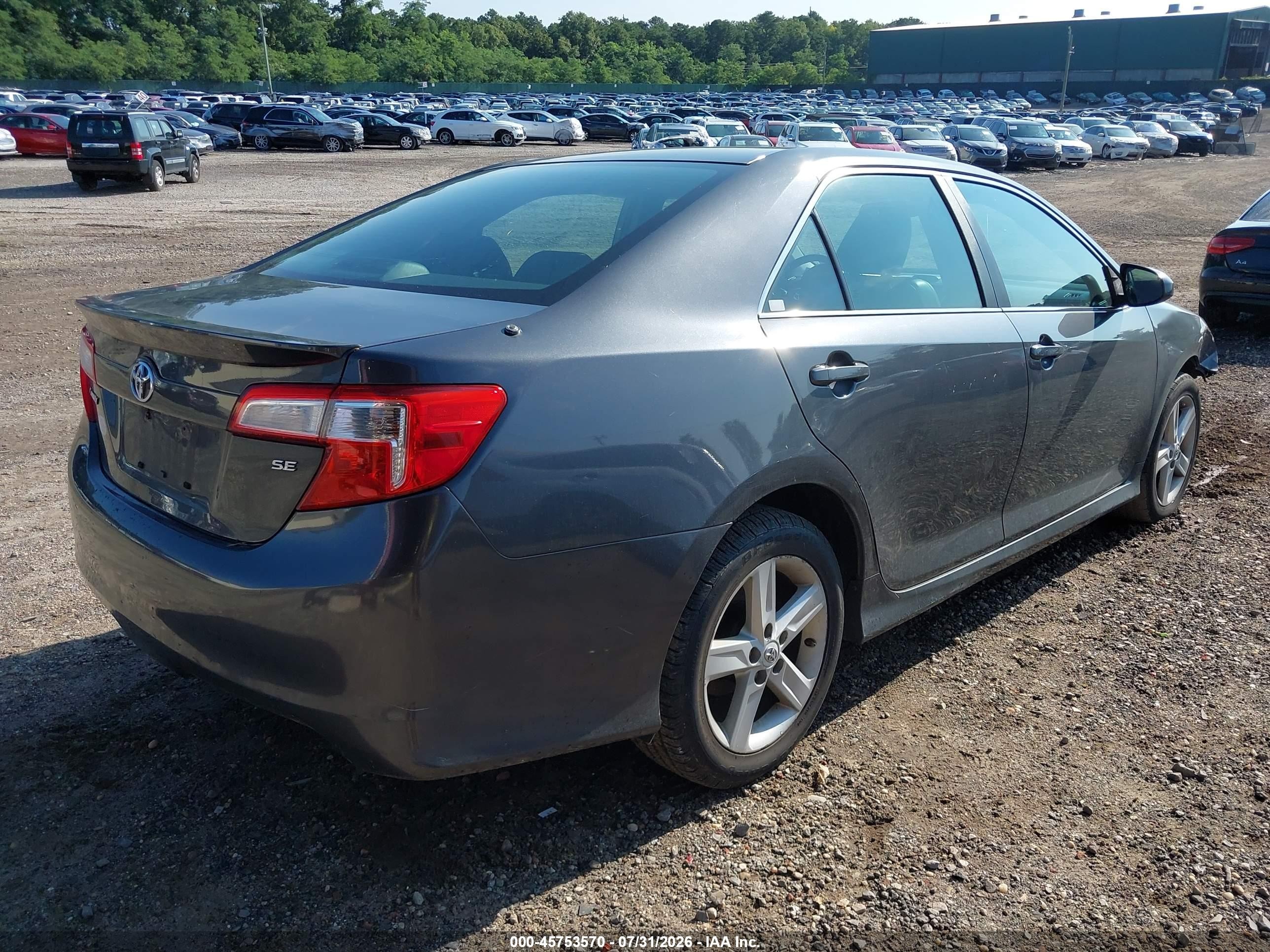 2012 Toyota Camry Se Gray vin: 4T1BF1FK2CU057170