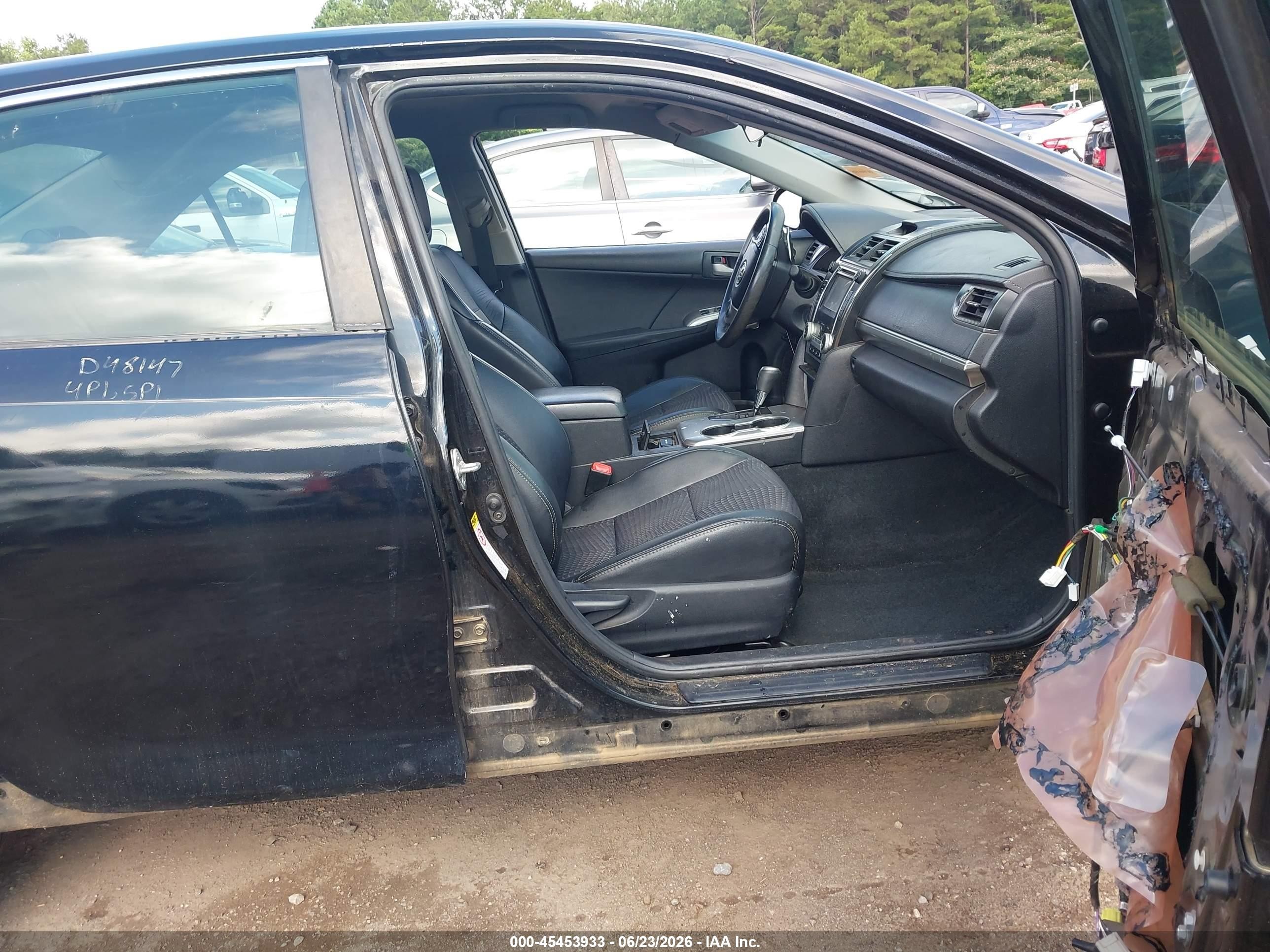 2012 Toyota Camry Se Black vin: 4T1BF1FK2CU098348