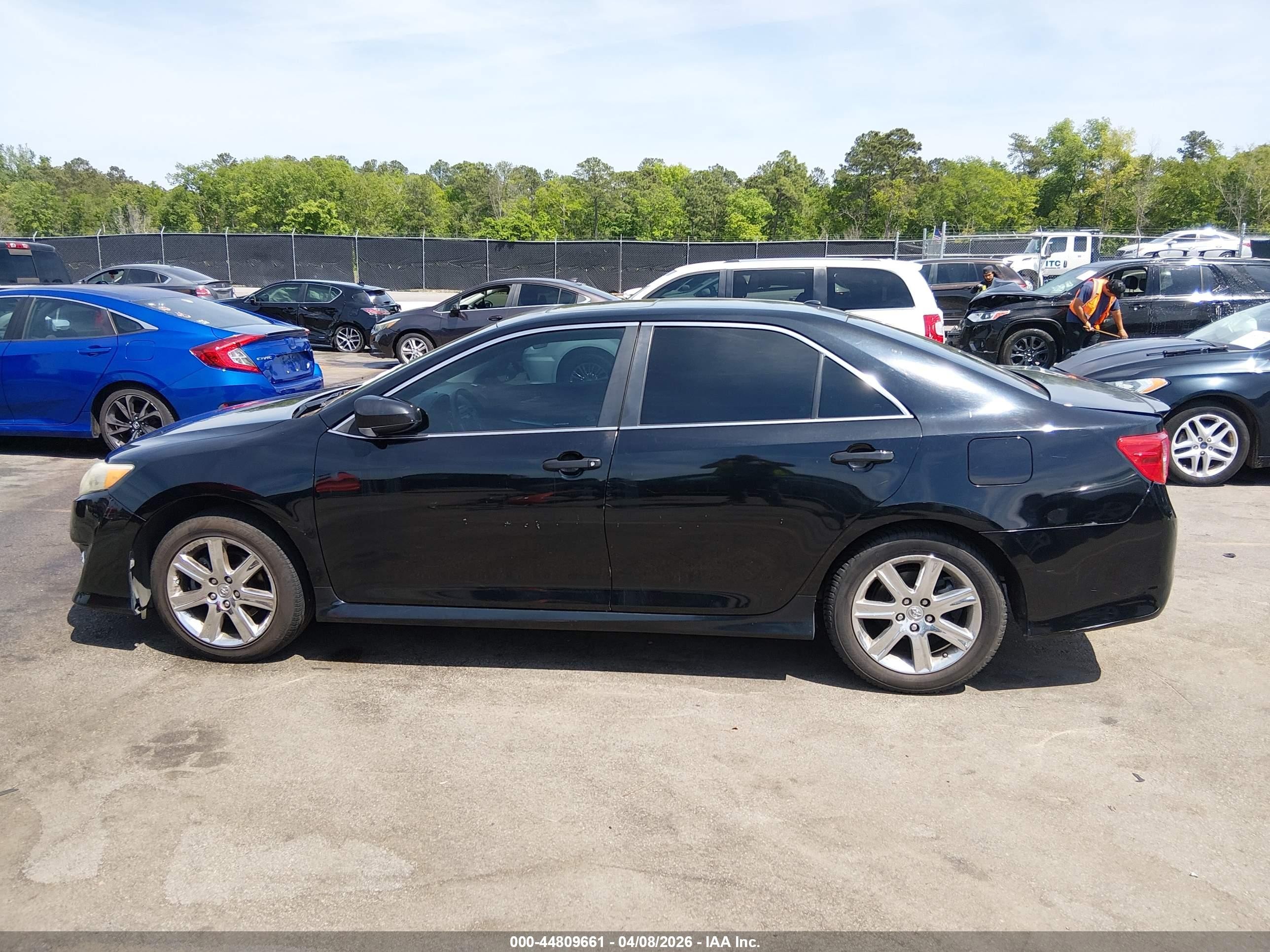 2012 Toyota Camry Se Black vin: 4T1BF1FK2CU109056