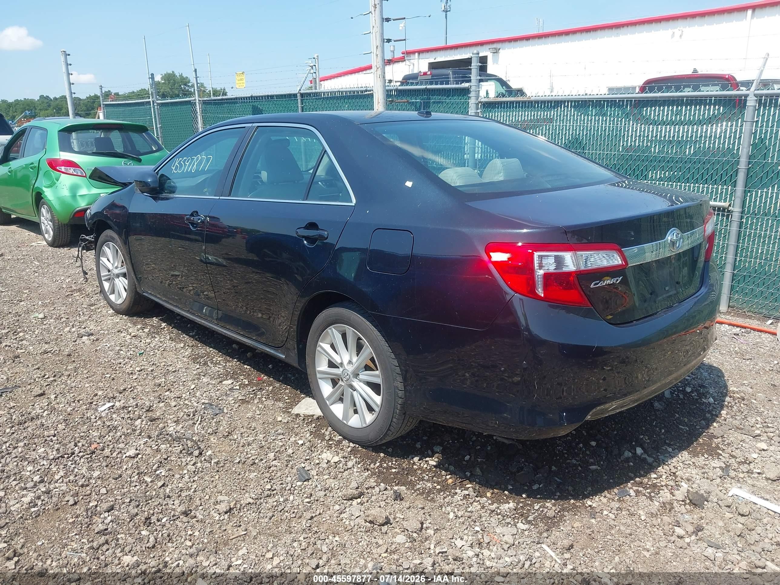 2012 Toyota Camry Xle Black vin: 4T1BF1FK2CU156197