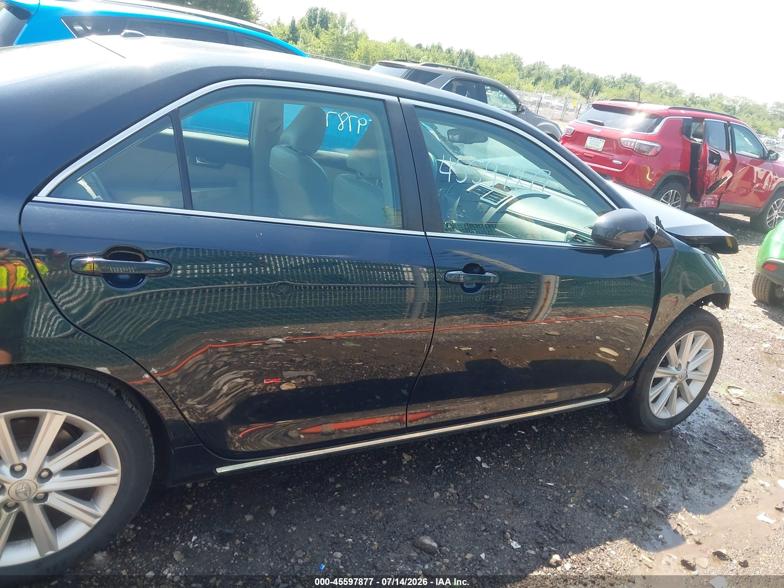 2012 Toyota Camry Xle Black vin: 4T1BF1FK2CU156197