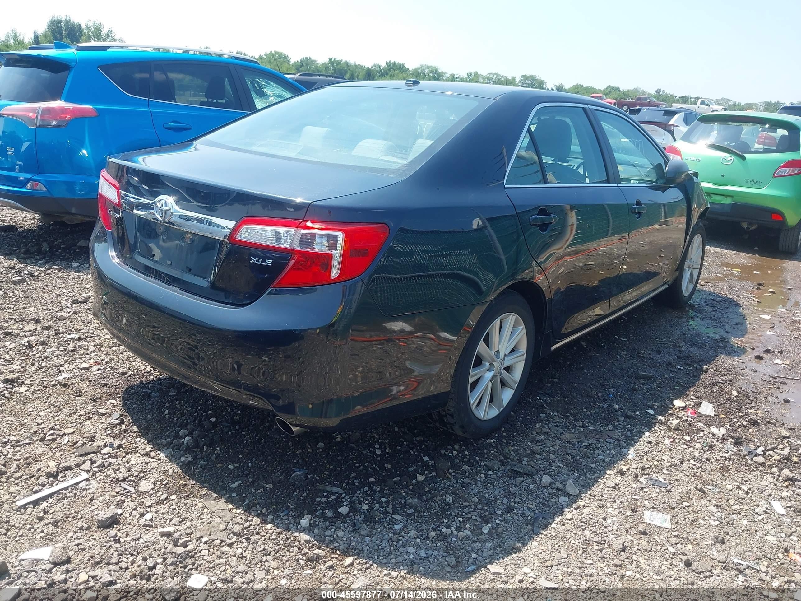 2012 Toyota Camry Xle Black vin: 4T1BF1FK2CU156197
