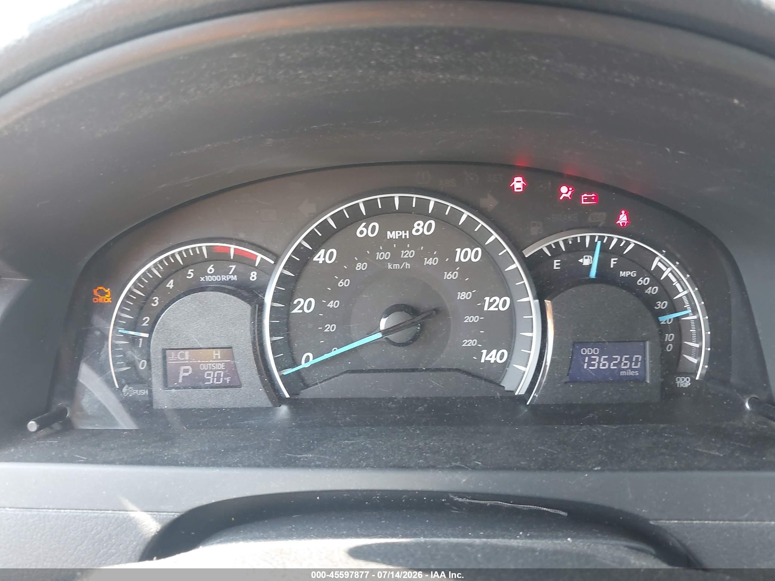 2012 Toyota Camry Xle Black vin: 4T1BF1FK2CU156197
