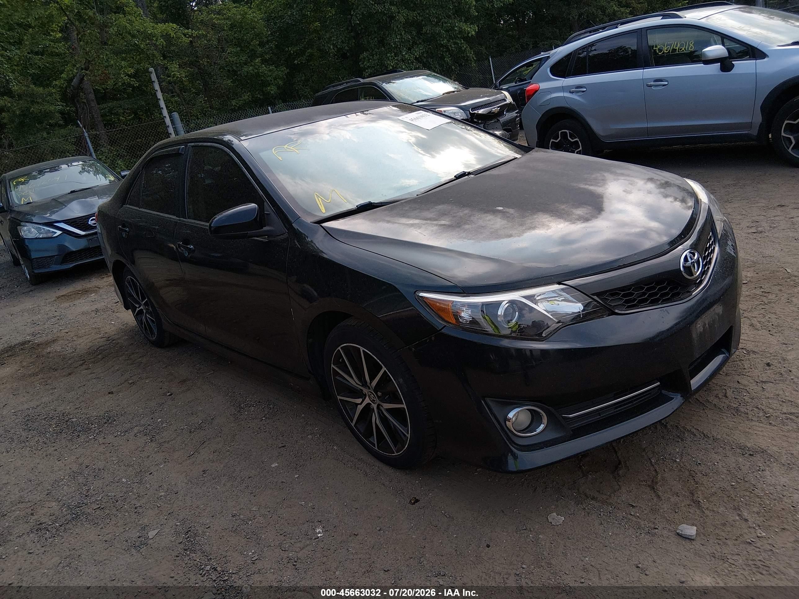 2012 Toyota Camry Se Black vin: 4T1BF1FK2CU177857