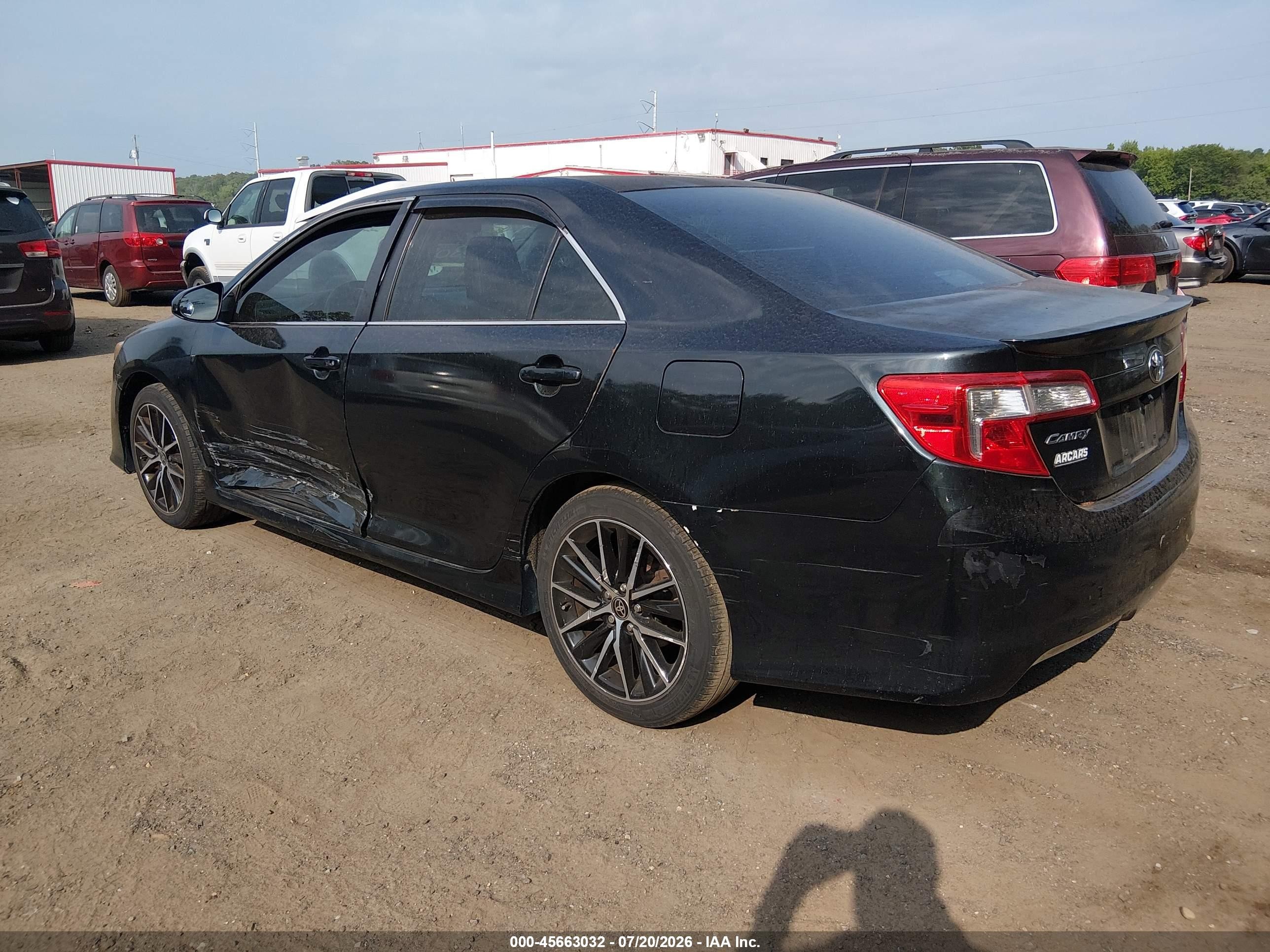 2012 Toyota Camry Se Black vin: 4T1BF1FK2CU177857