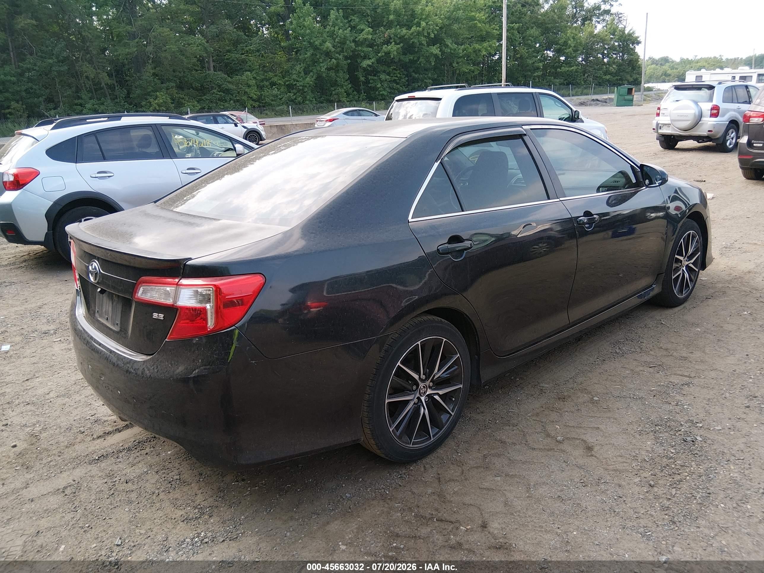 2012 Toyota Camry Se Black vin: 4T1BF1FK2CU177857