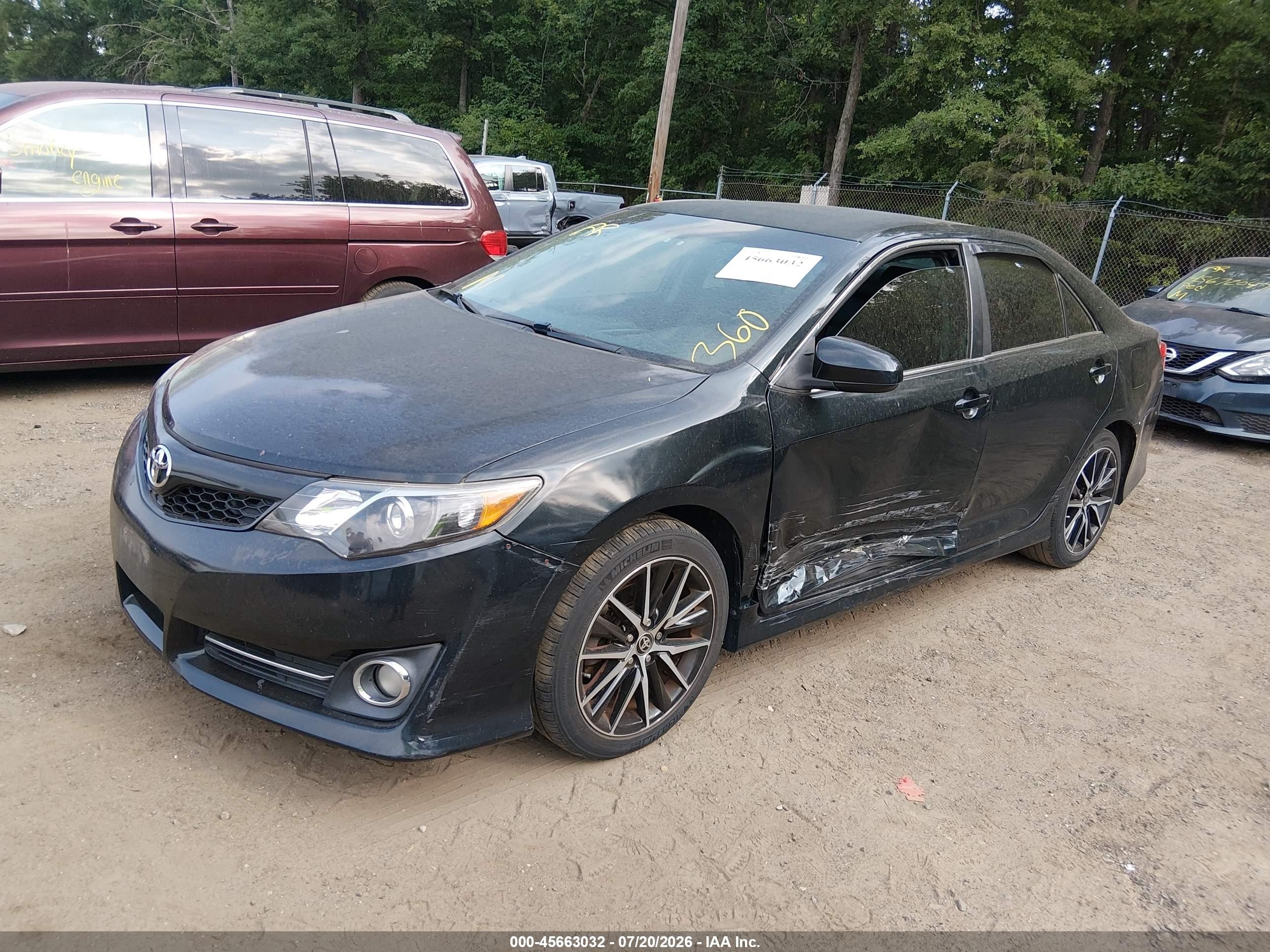 2012 Toyota Camry Se Black vin: 4T1BF1FK2CU177857