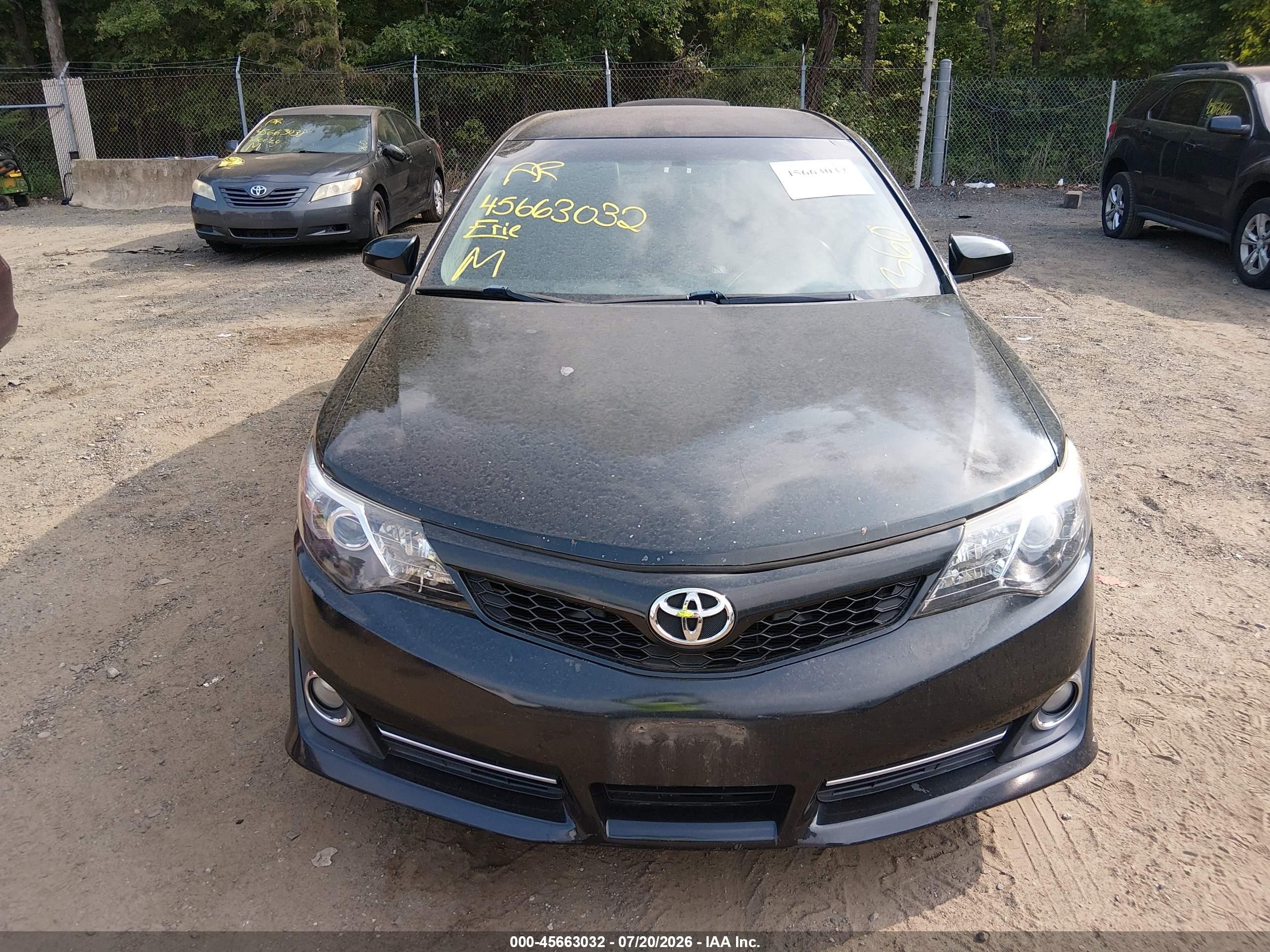 2012 Toyota Camry Se Black vin: 4T1BF1FK2CU177857