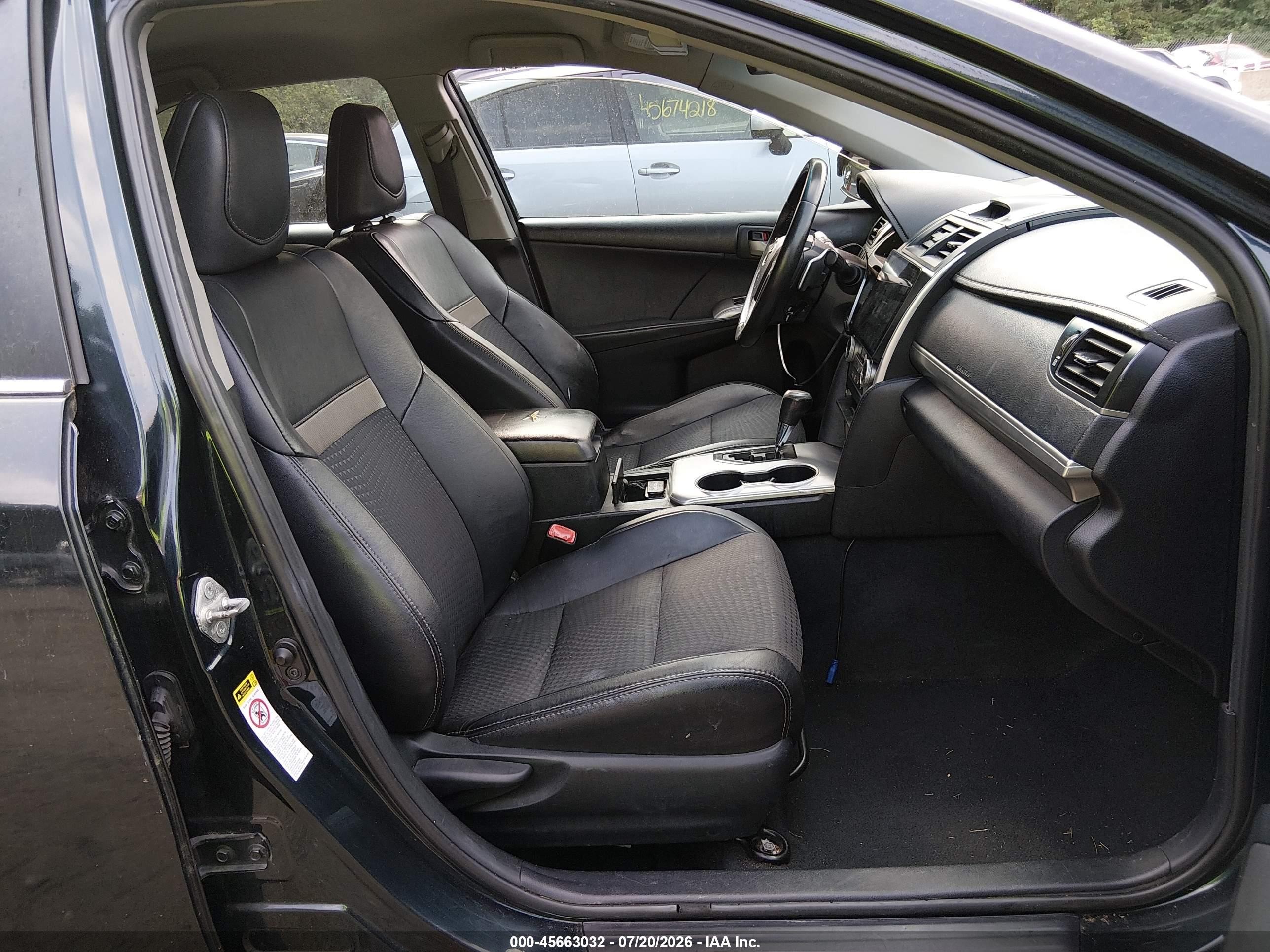 2012 Toyota Camry Se Black vin: 4T1BF1FK2CU177857
